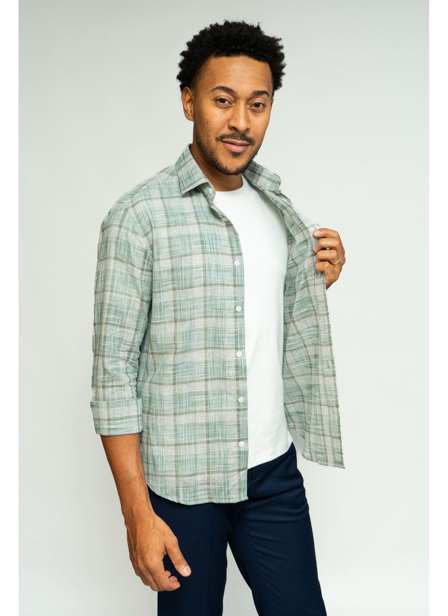 Camisa Stefano Xadrez Melange ... - Stefano Store