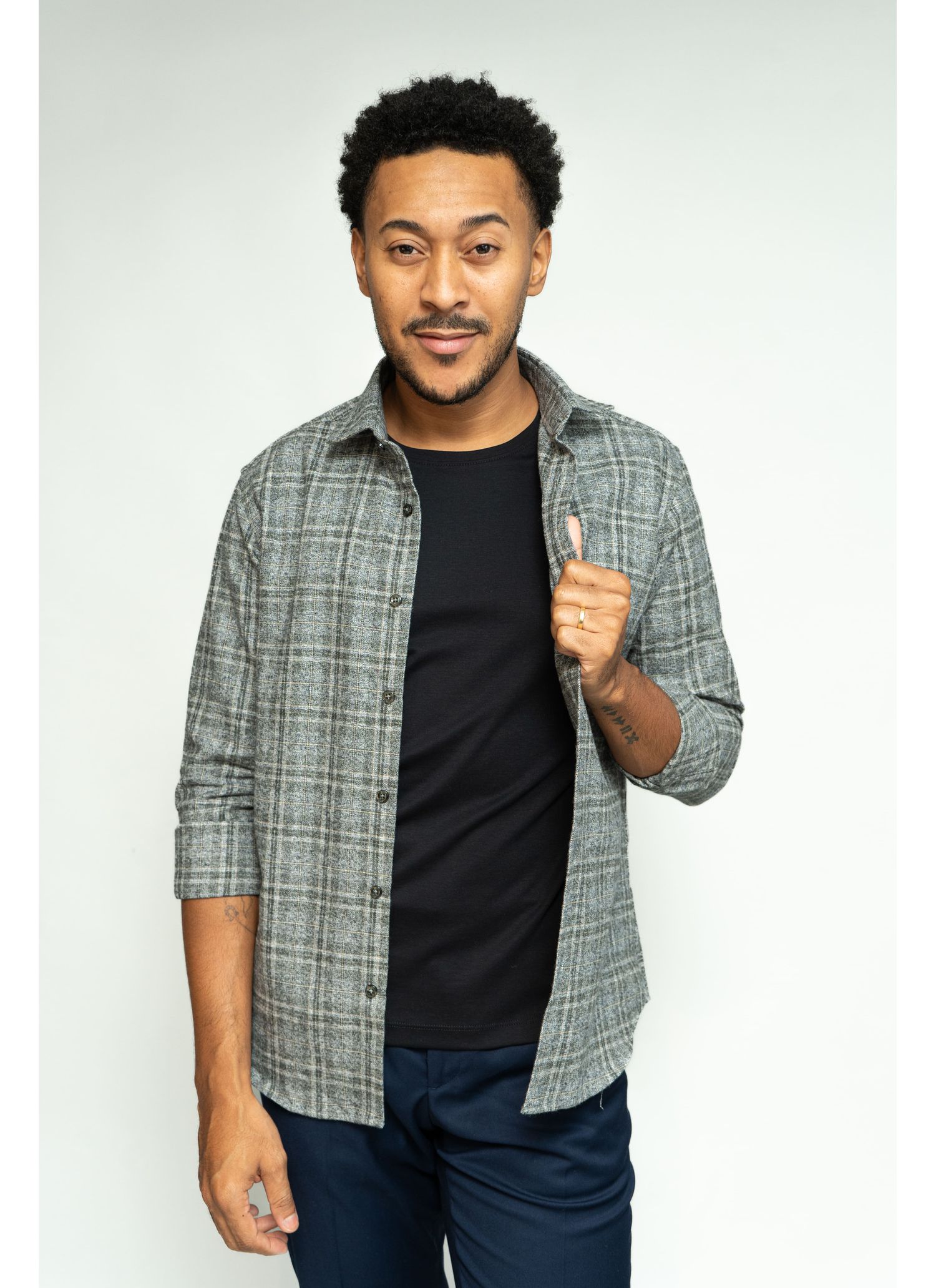 Camisa Stefano Xadrez Melange ... - Stefano Store