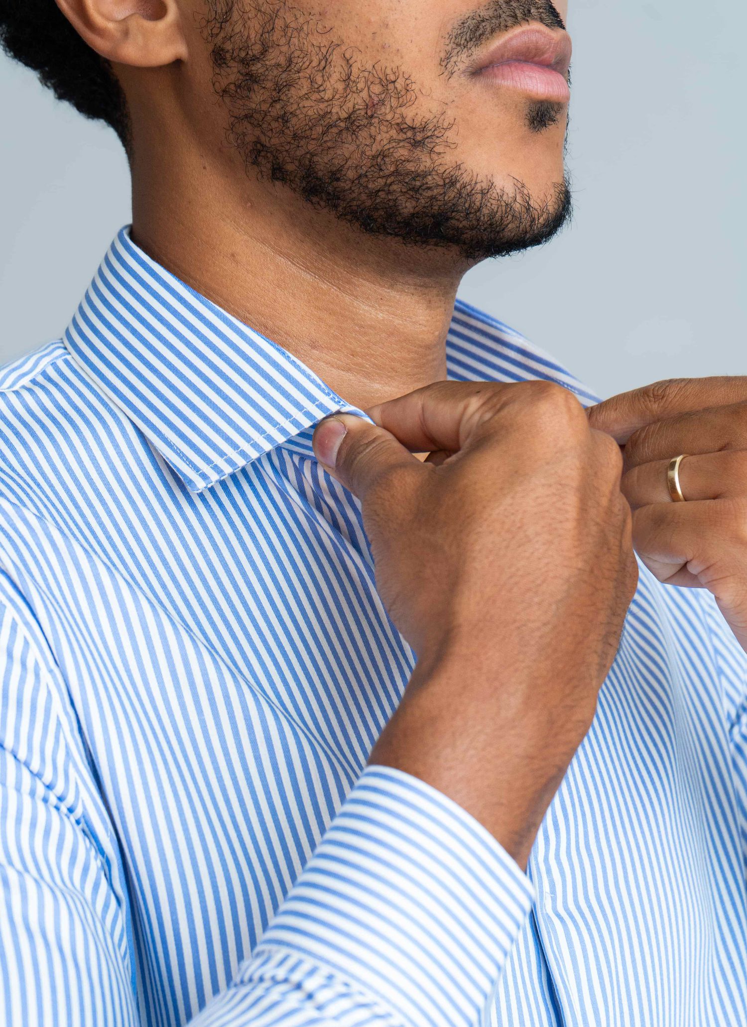 Camisa Social Stefano Listrada Azul