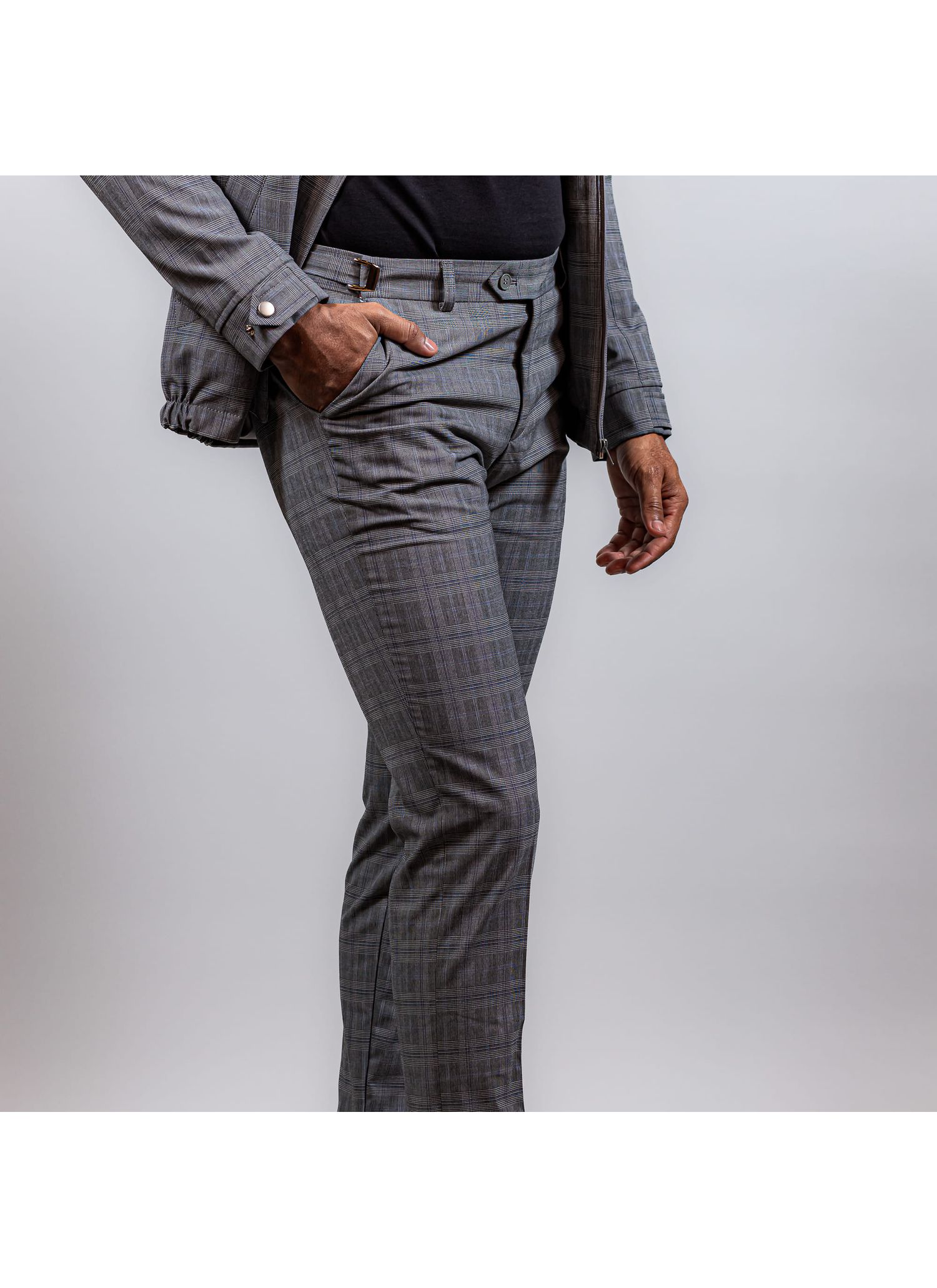 Conjunto Príncipe de Gales Cinza