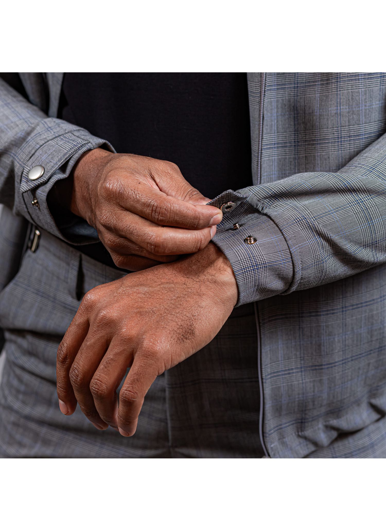 Conjunto Príncipe de Gales Cinza