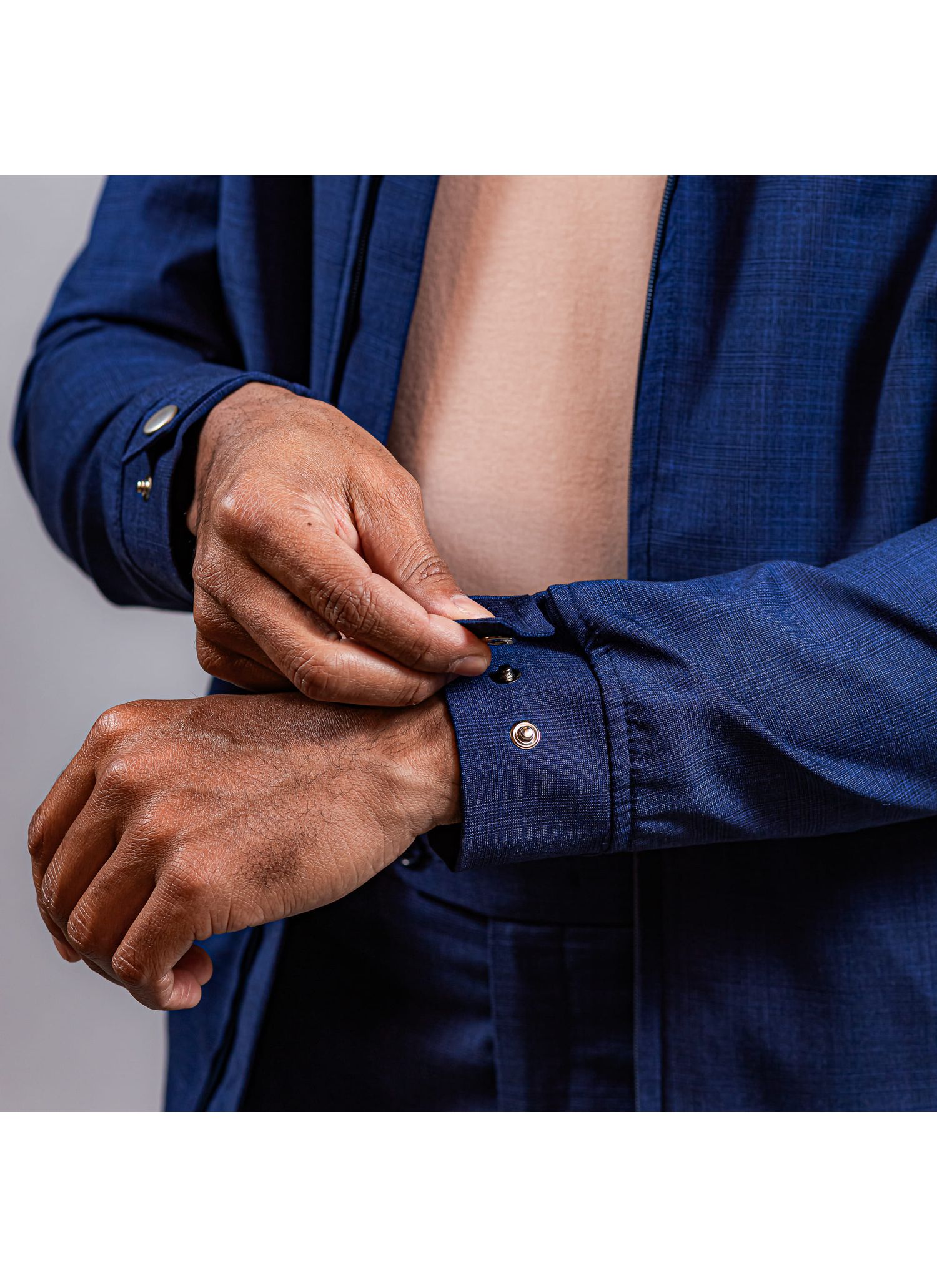 Conjunto Príncipe de Gales Azul 