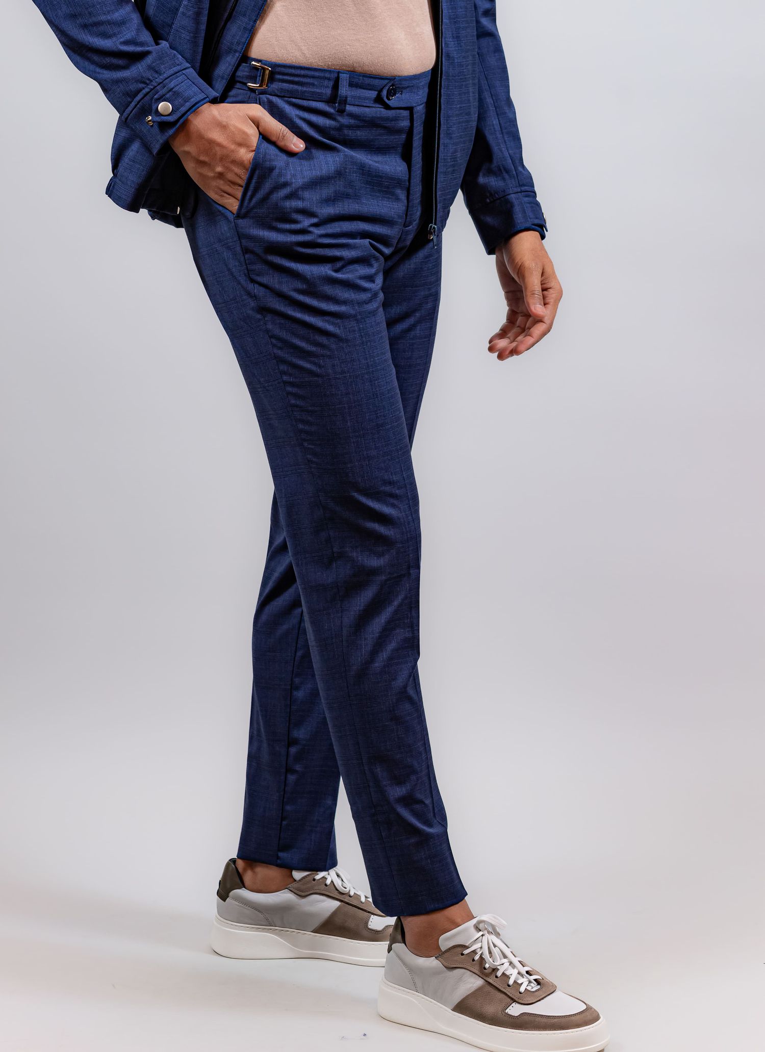 Conjunto Príncipe de Gales Azul 
