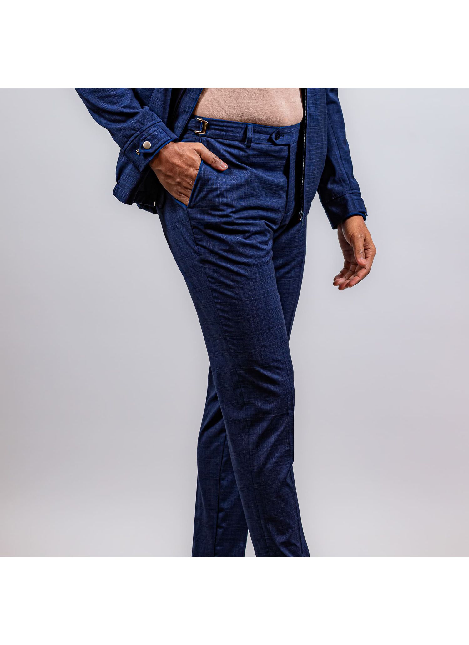 Conjunto Príncipe de Gales Azul 