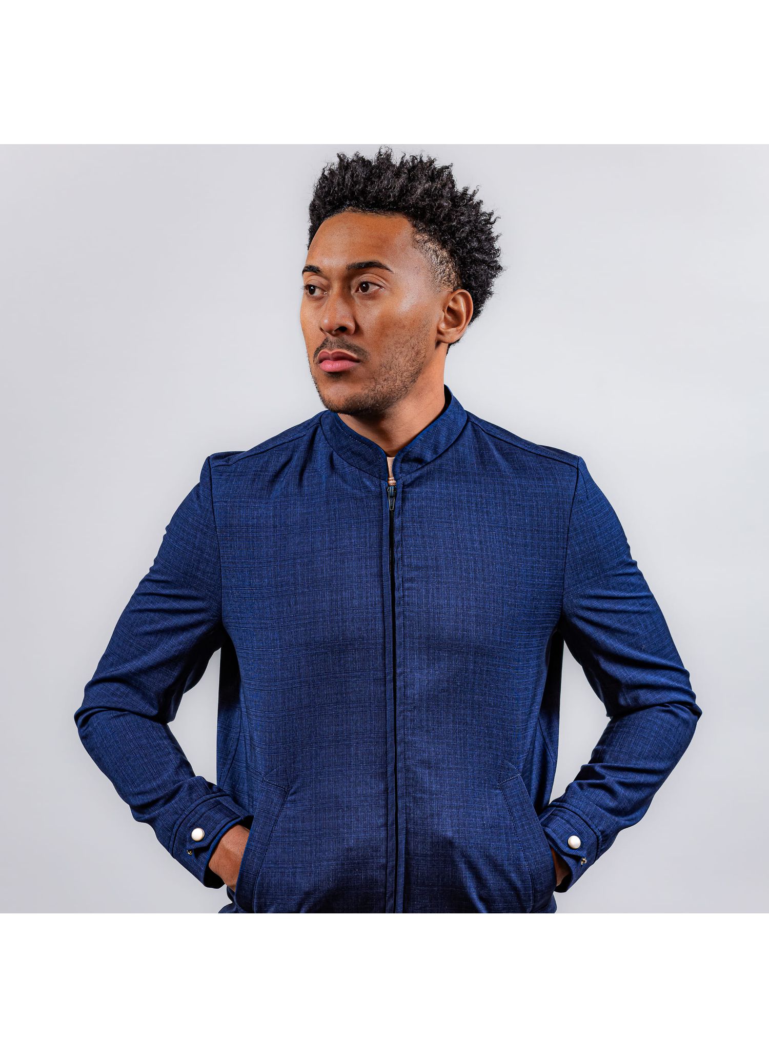 Conjunto Príncipe de Gales Azul 