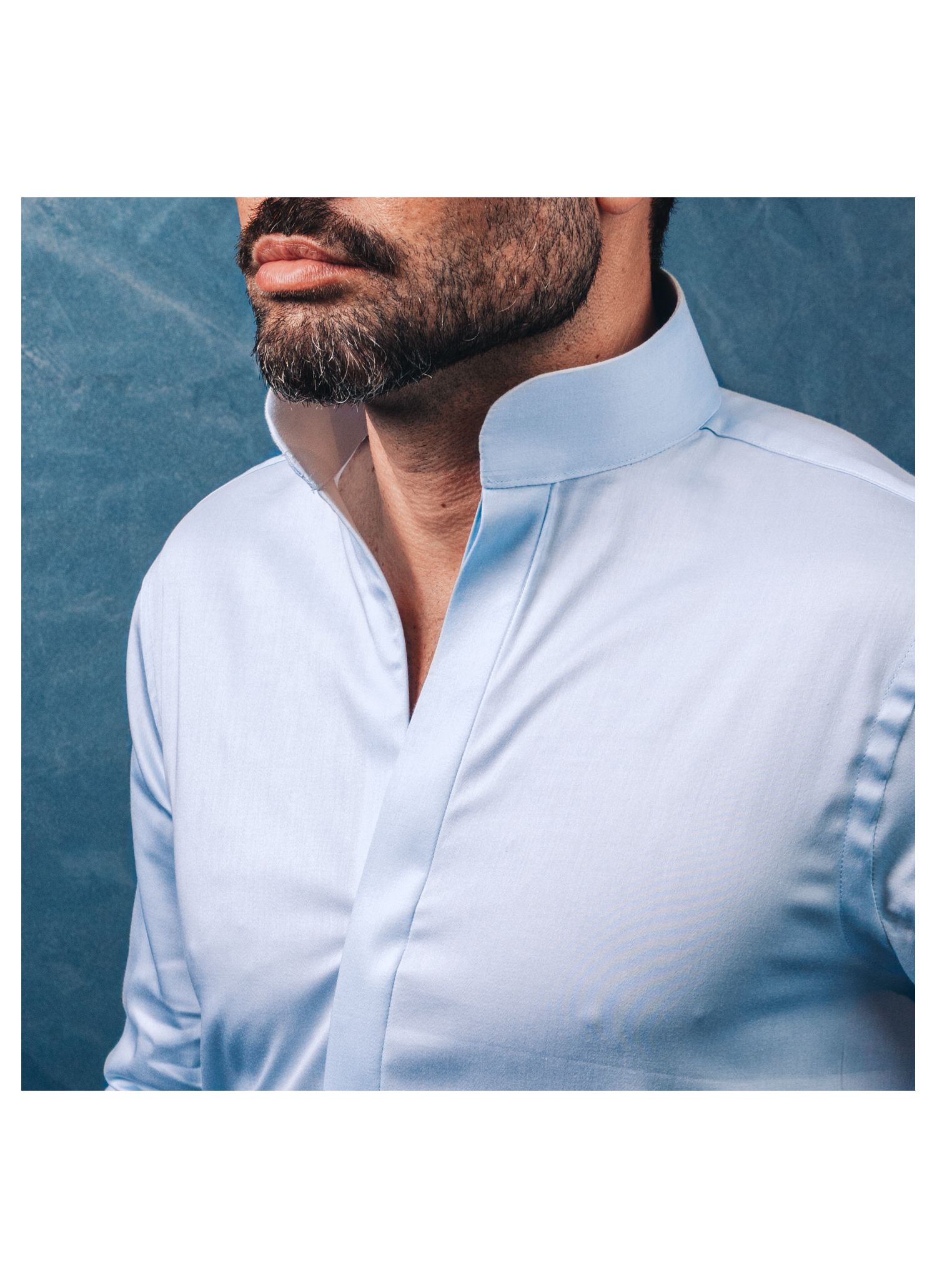 Camisa Stefano Gola Mao Azul Bebê