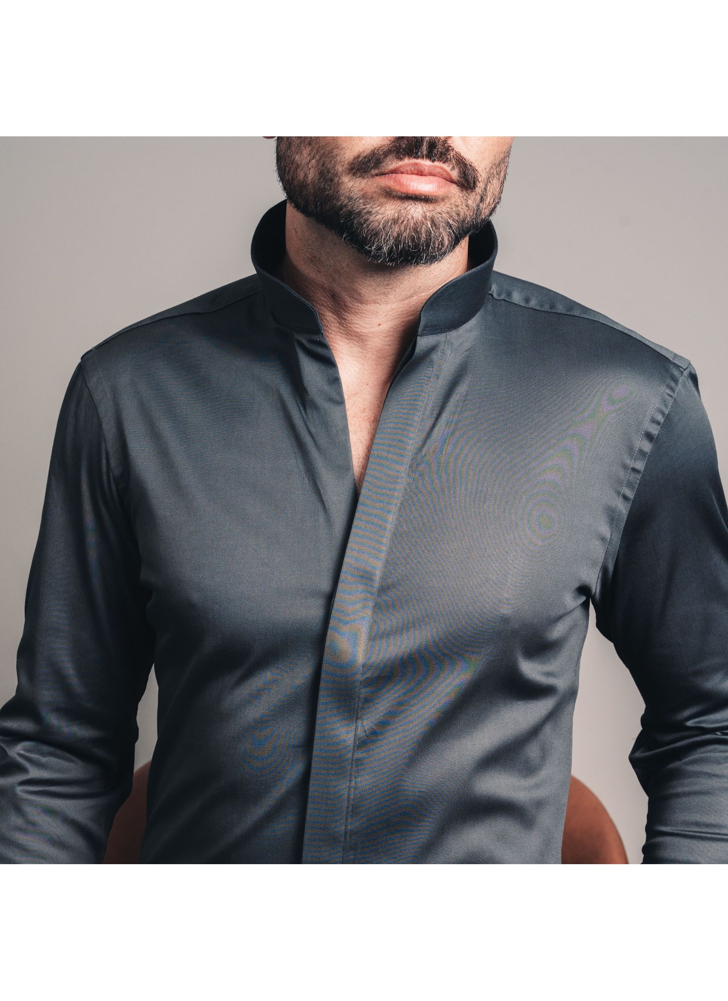 Camisa Stefano Gola Mao Chumbo