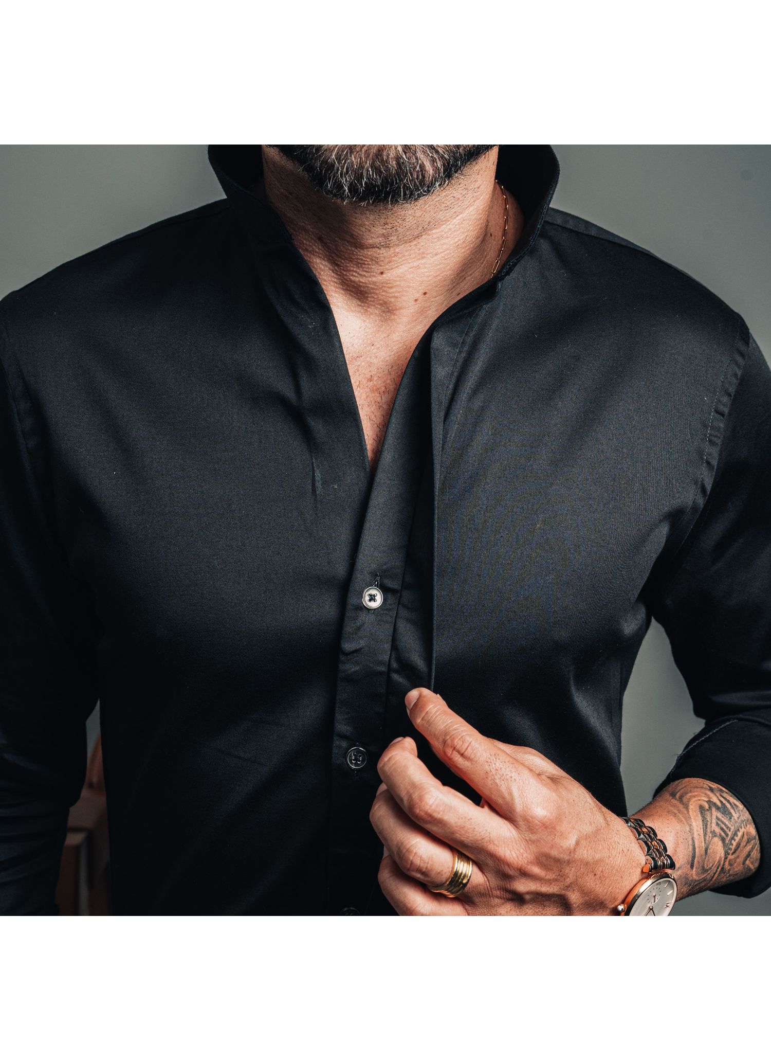 Camisa Stefano Gola Mao Preta