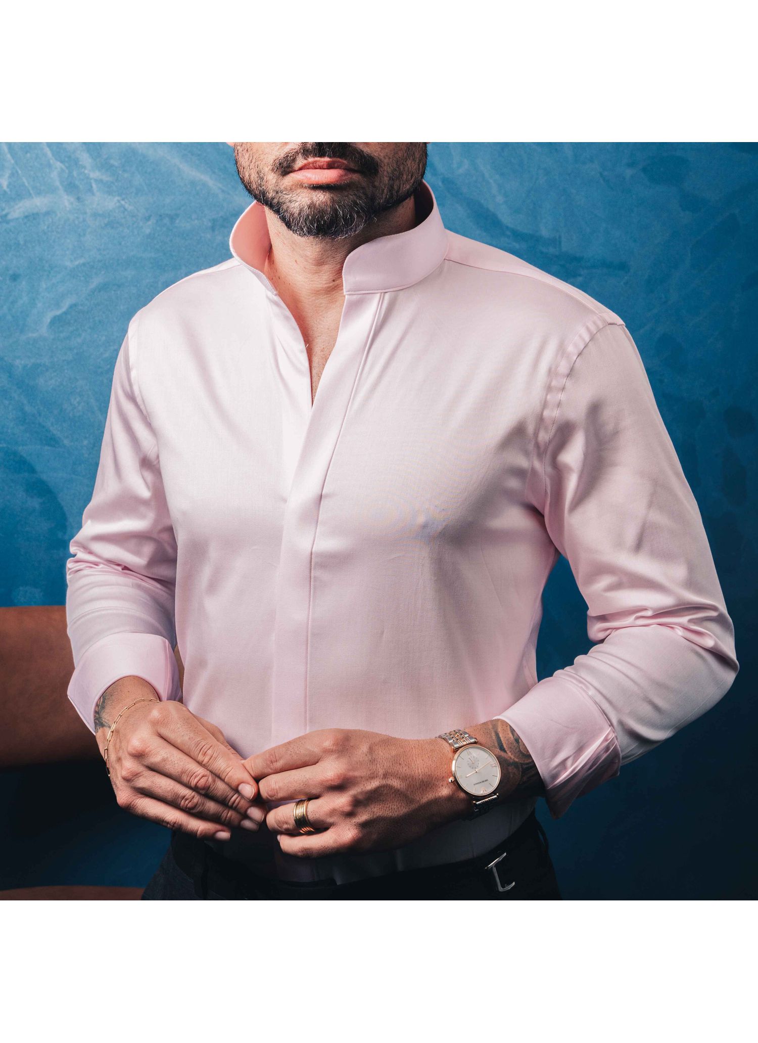 Camisa Stefano Gola Mao Rosa