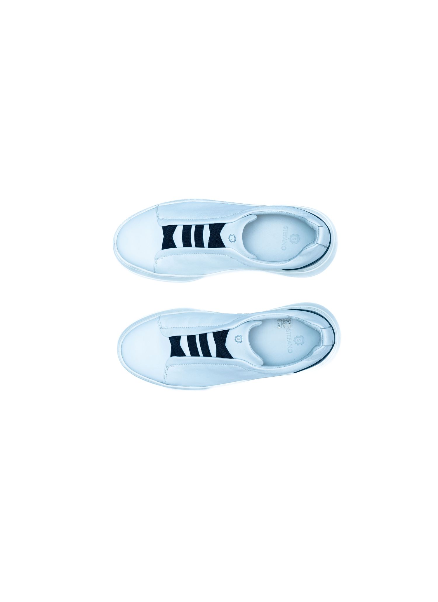 Tênis Sneaker Stefano Triple Stitch Branco e Marinho