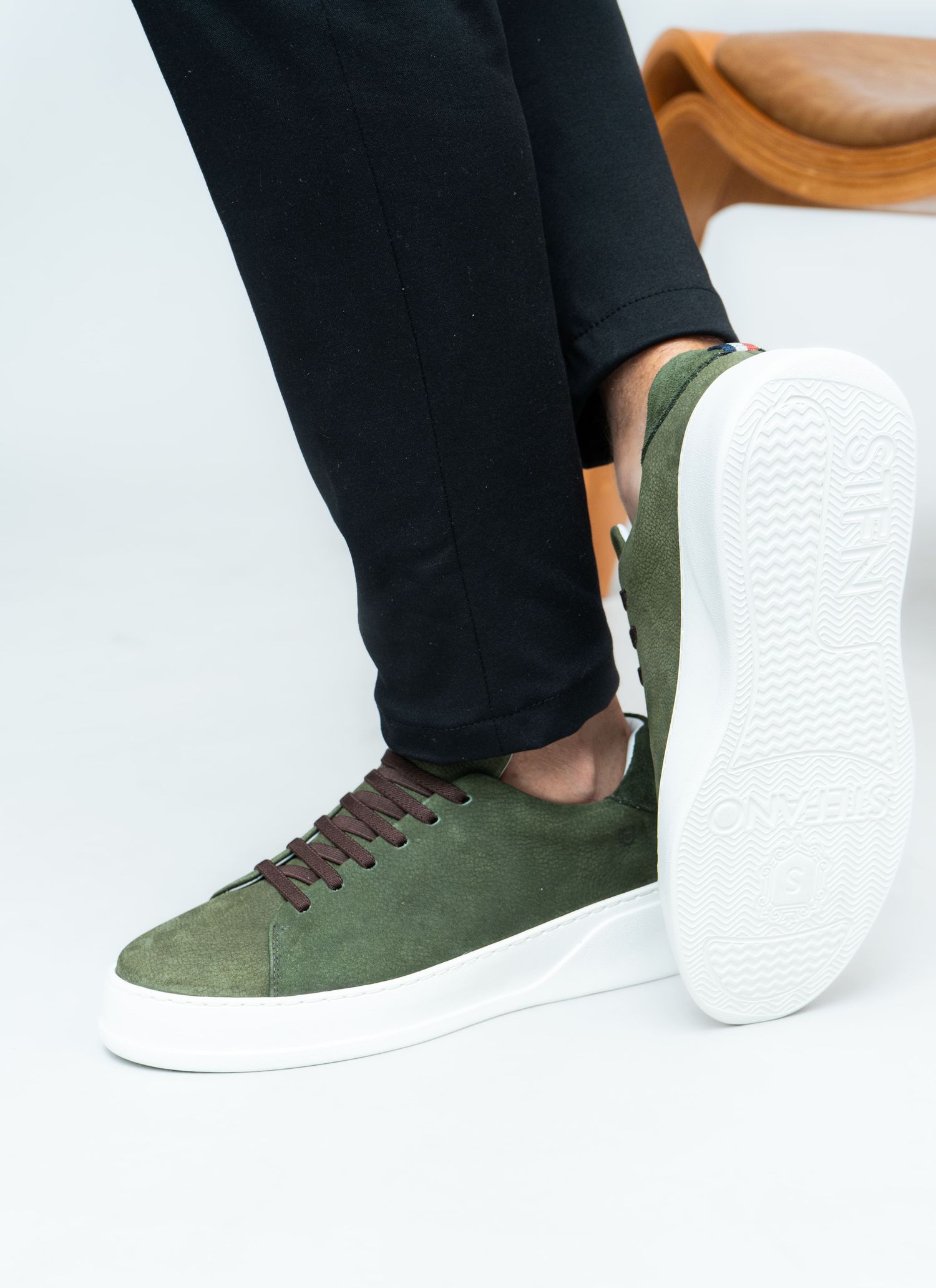 Tênis Sneaker Stefano Nice Verde Musgo