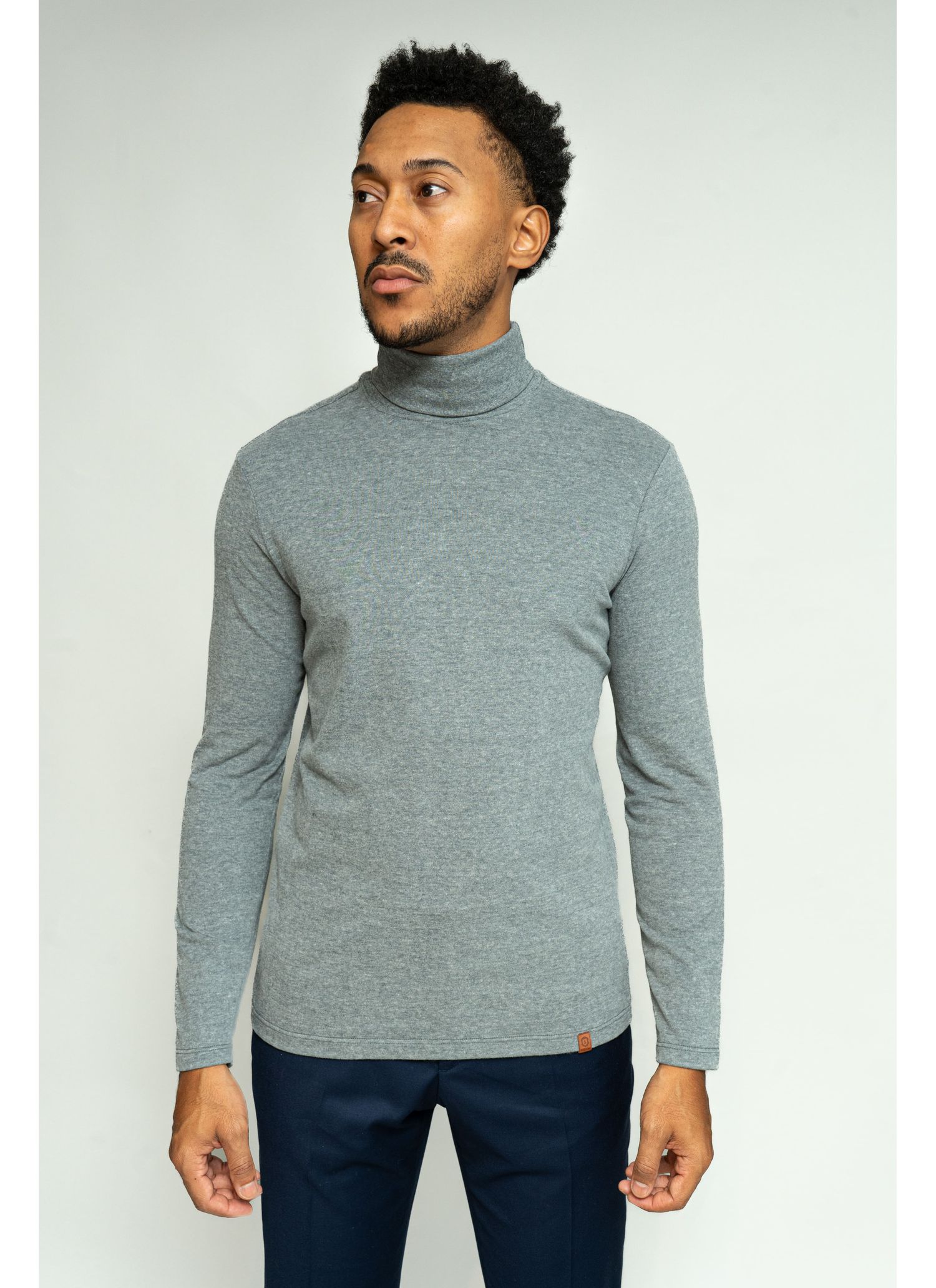 Camisa Gola Rolê Cinza Stefano - Stefano Store