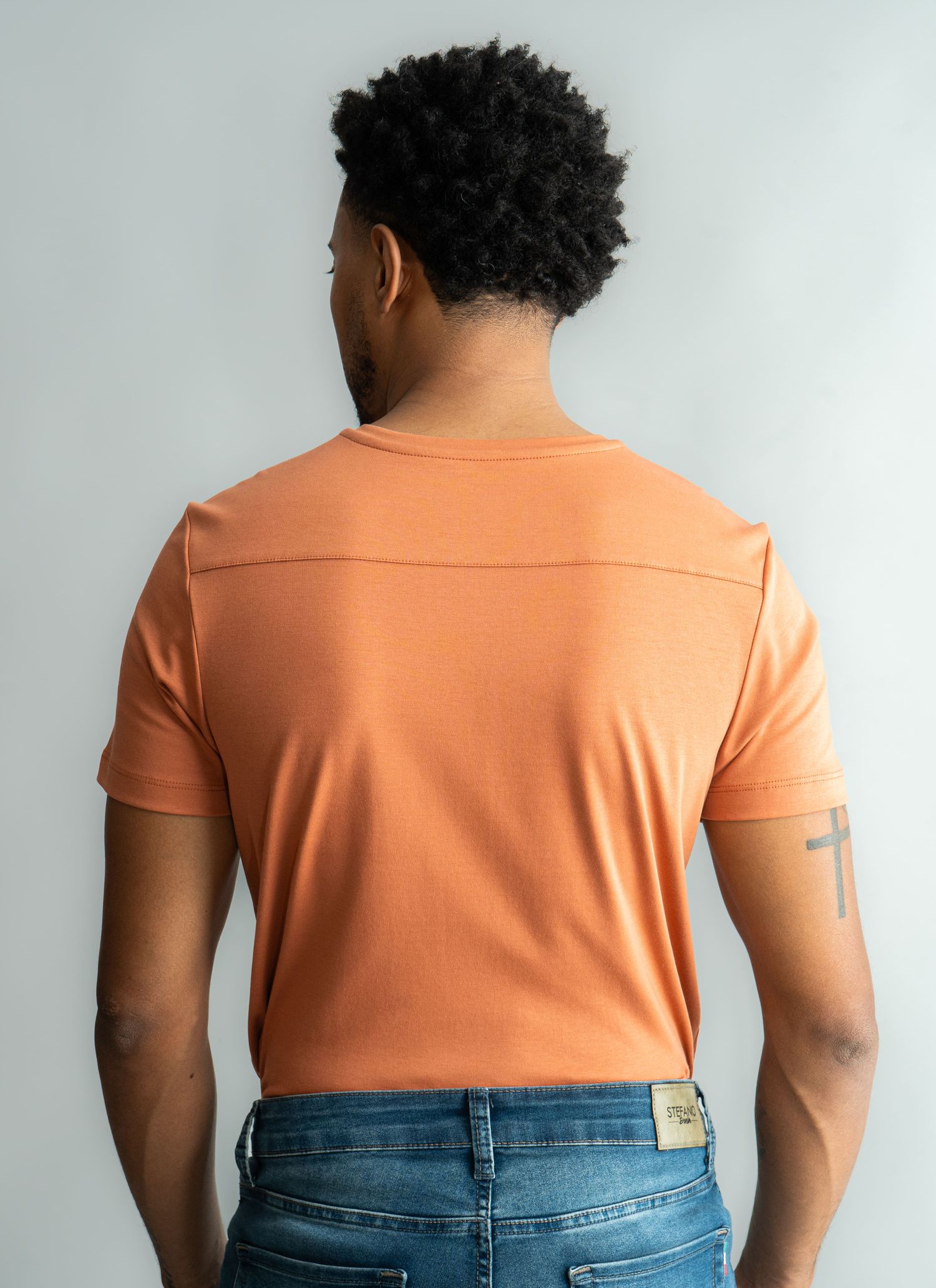 T-Shirt Pima Duplo Terracota Stefano