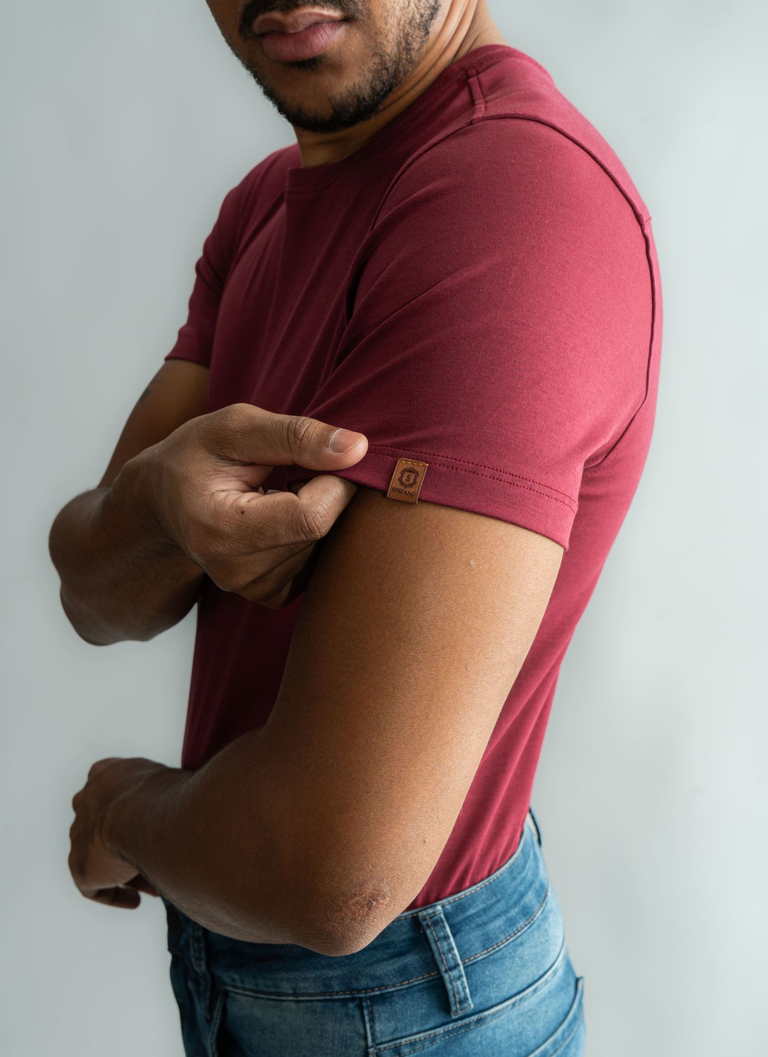 T-Shirt Pima Duplo Vinho Stefano