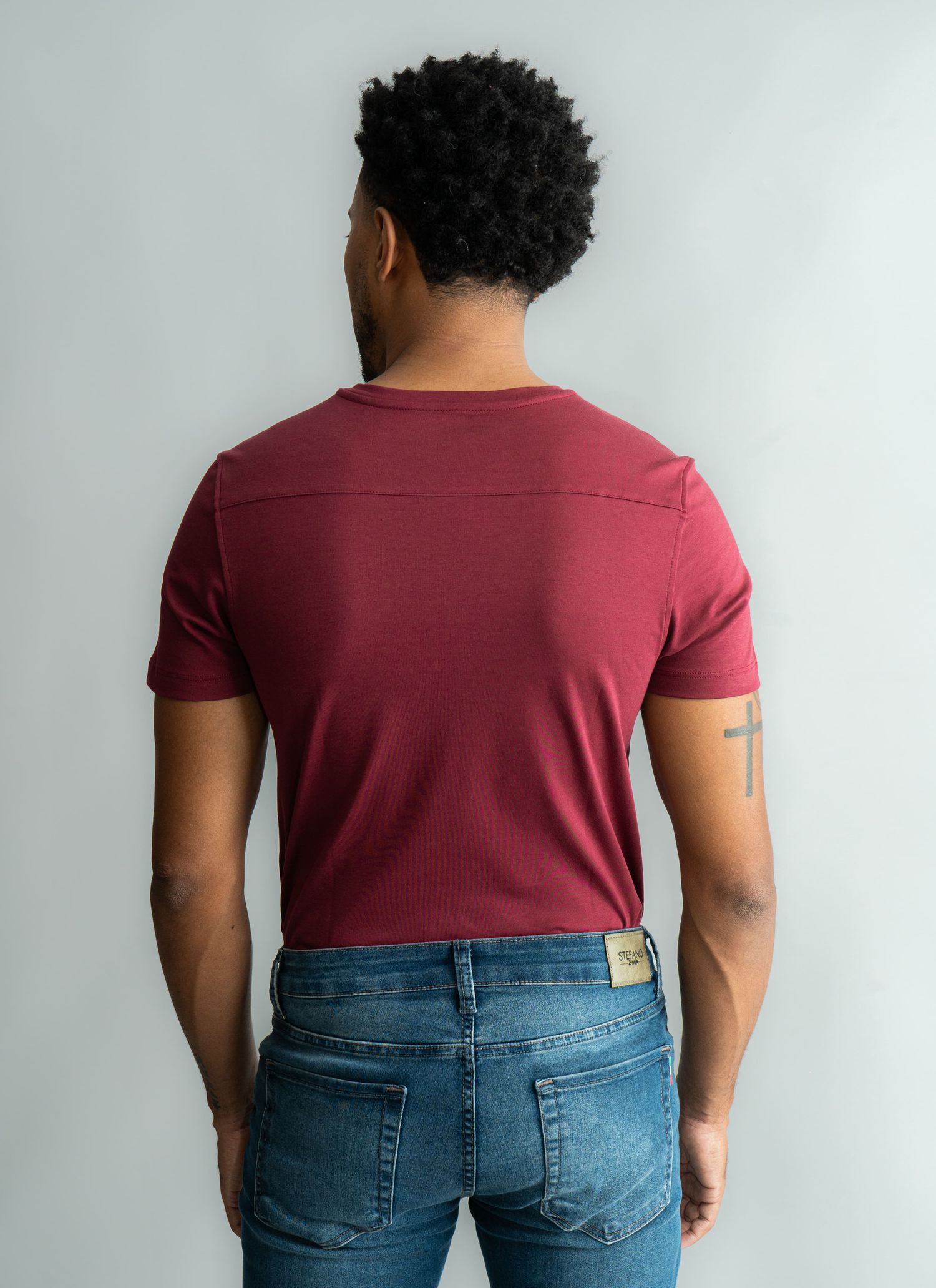 T-Shirt Pima Duplo Vinho Stefano