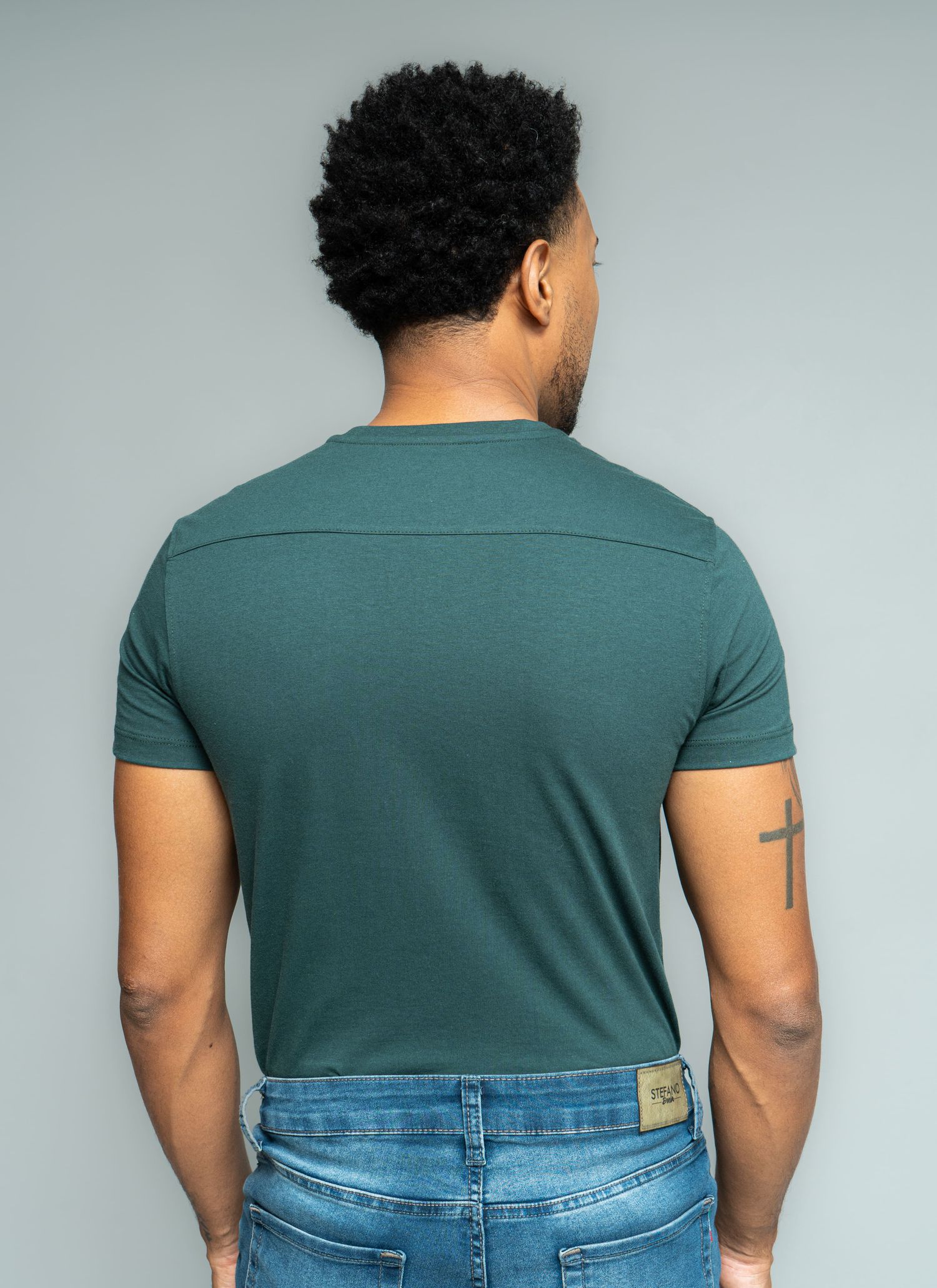 T-Shirt Algodão Verde Escuro Stefano