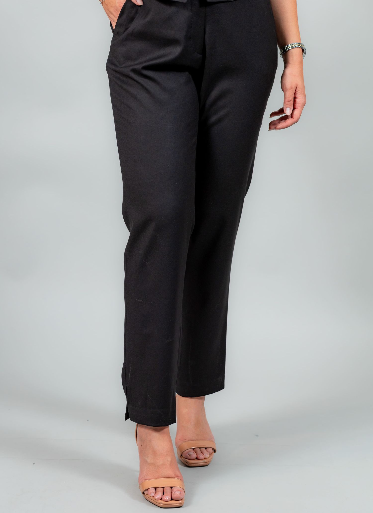 Calça Alfaiataria Feminina Stefano Preto
