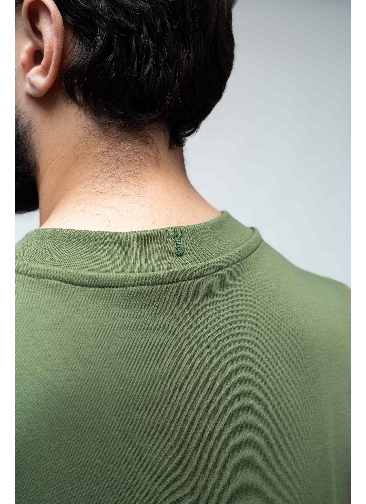 T-Shirt Gola Alta Stefano Egípcia Verde Militar