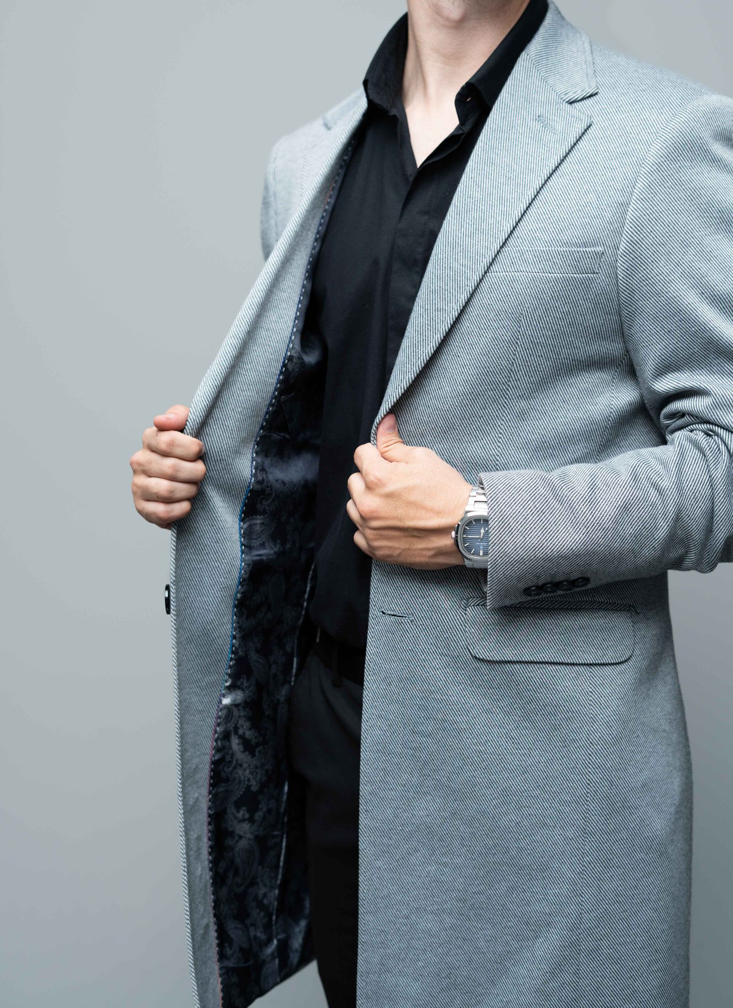 Sobretudo Overcoat Stefano Cinza
