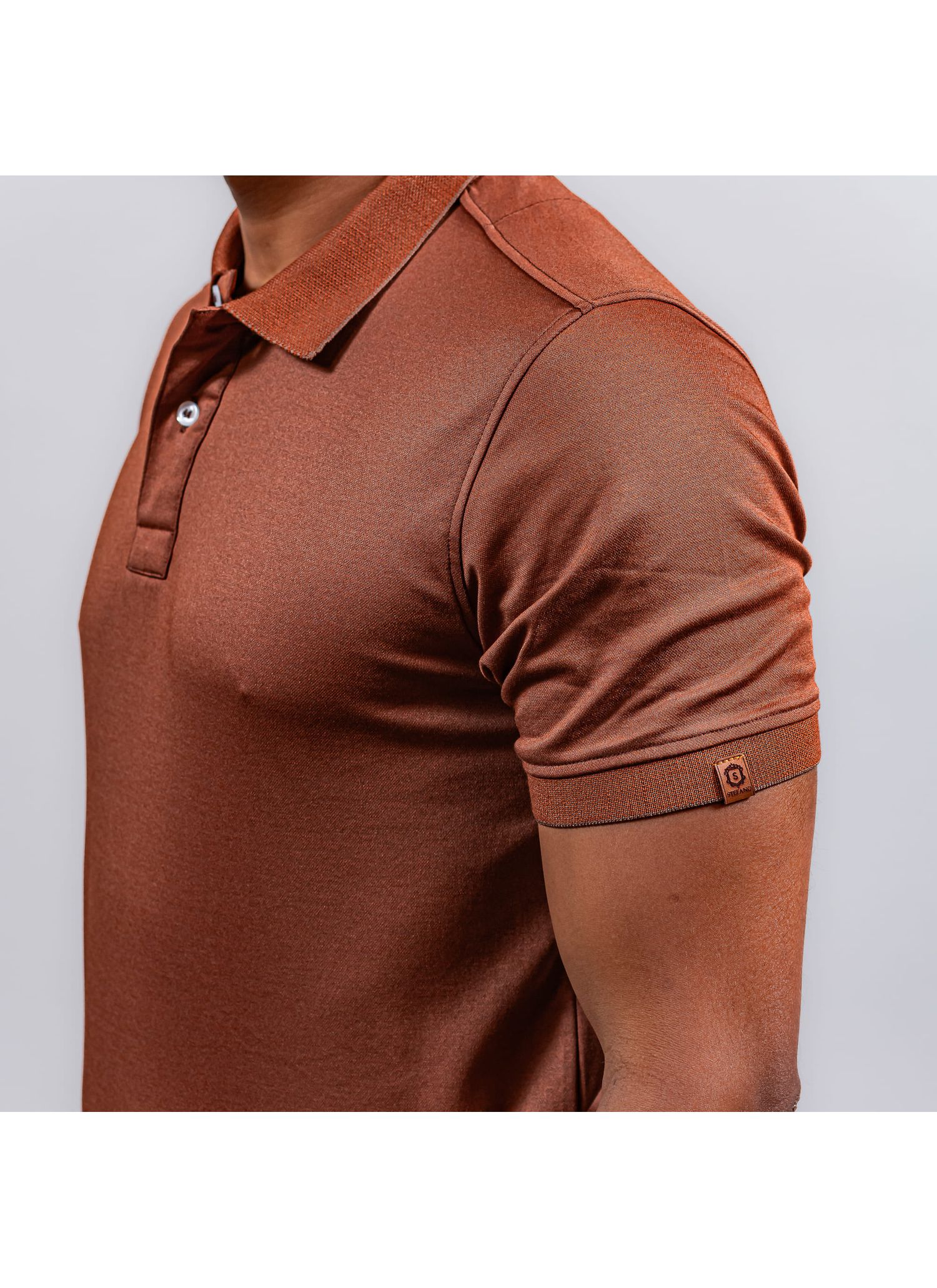 Polo Pima Tecnológica Stefano Marrom Terracota