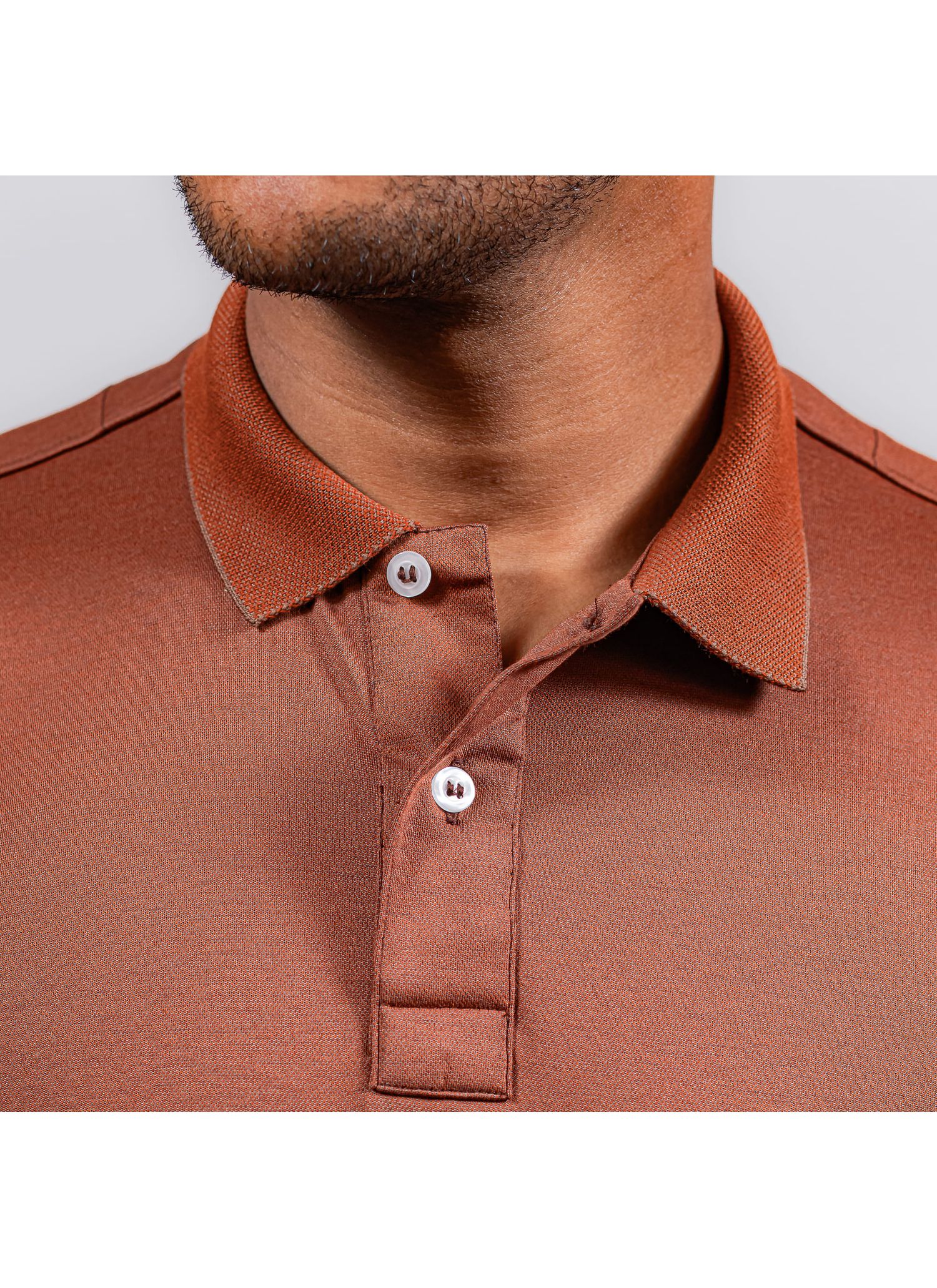 Polo Pima Tecnológica Stefano Marrom Terracota