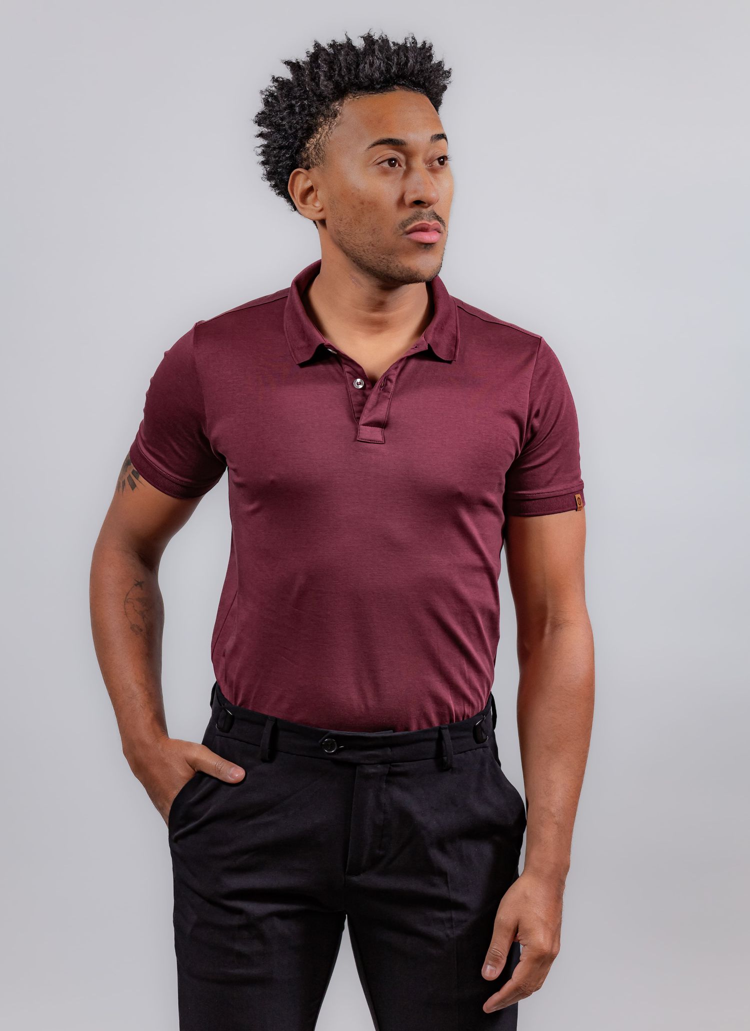 Polo Pima Duplo Stefano Vermel... - Stefano Store