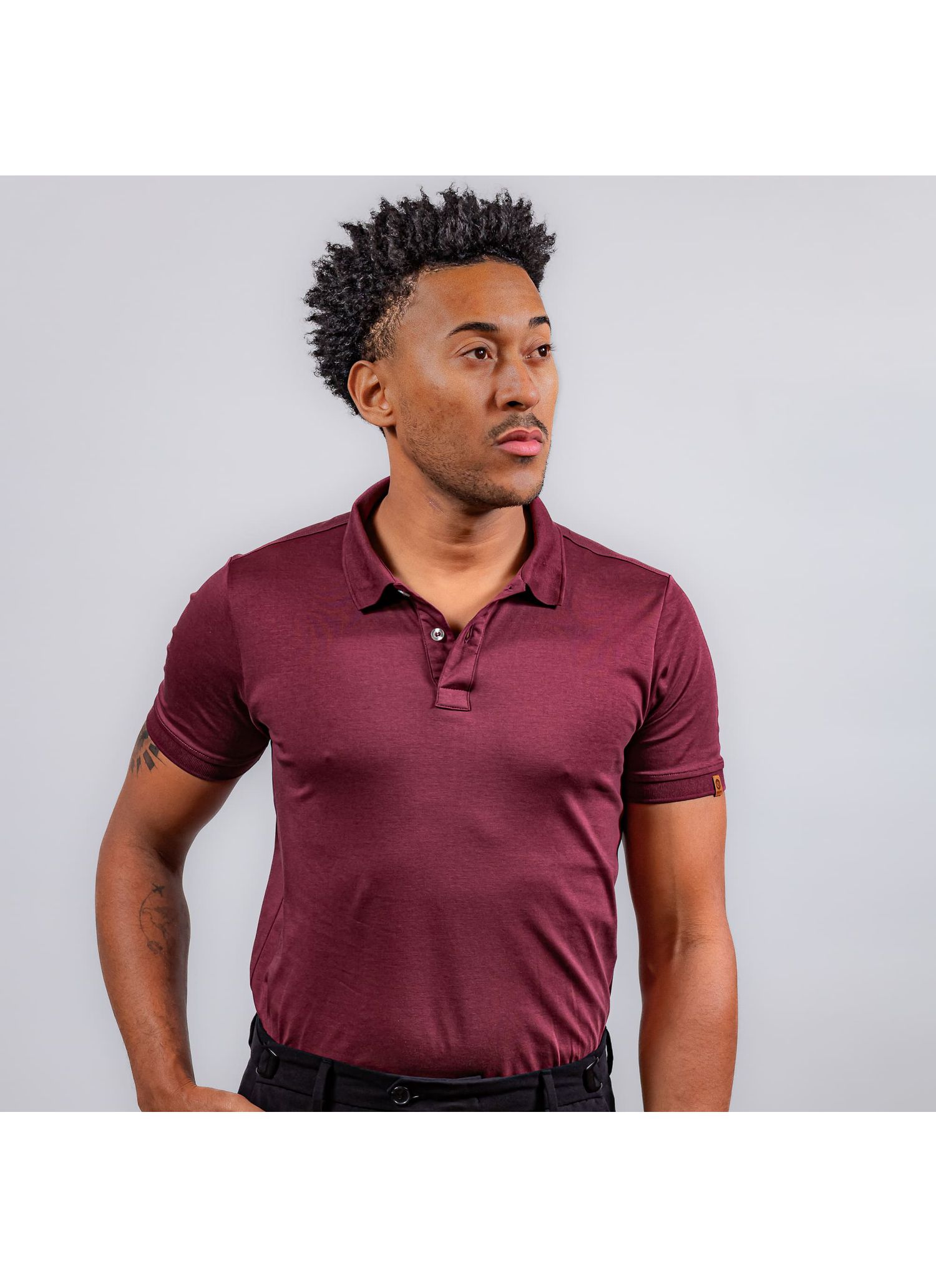 Polo Pima Duplo Stefano Vermel... - Stefano Store