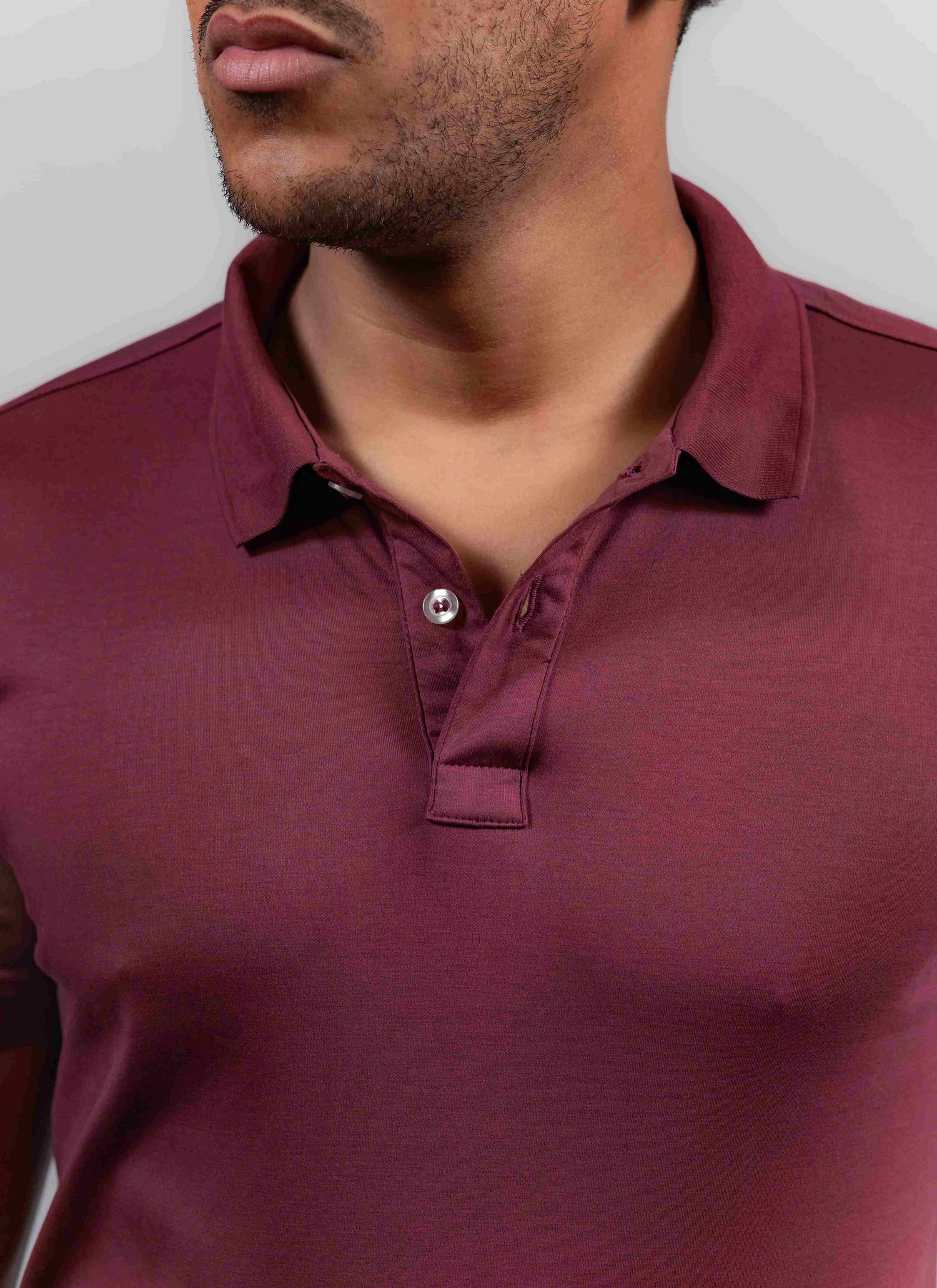 Polo Pima Duplo Stefano Vermelho Bordô