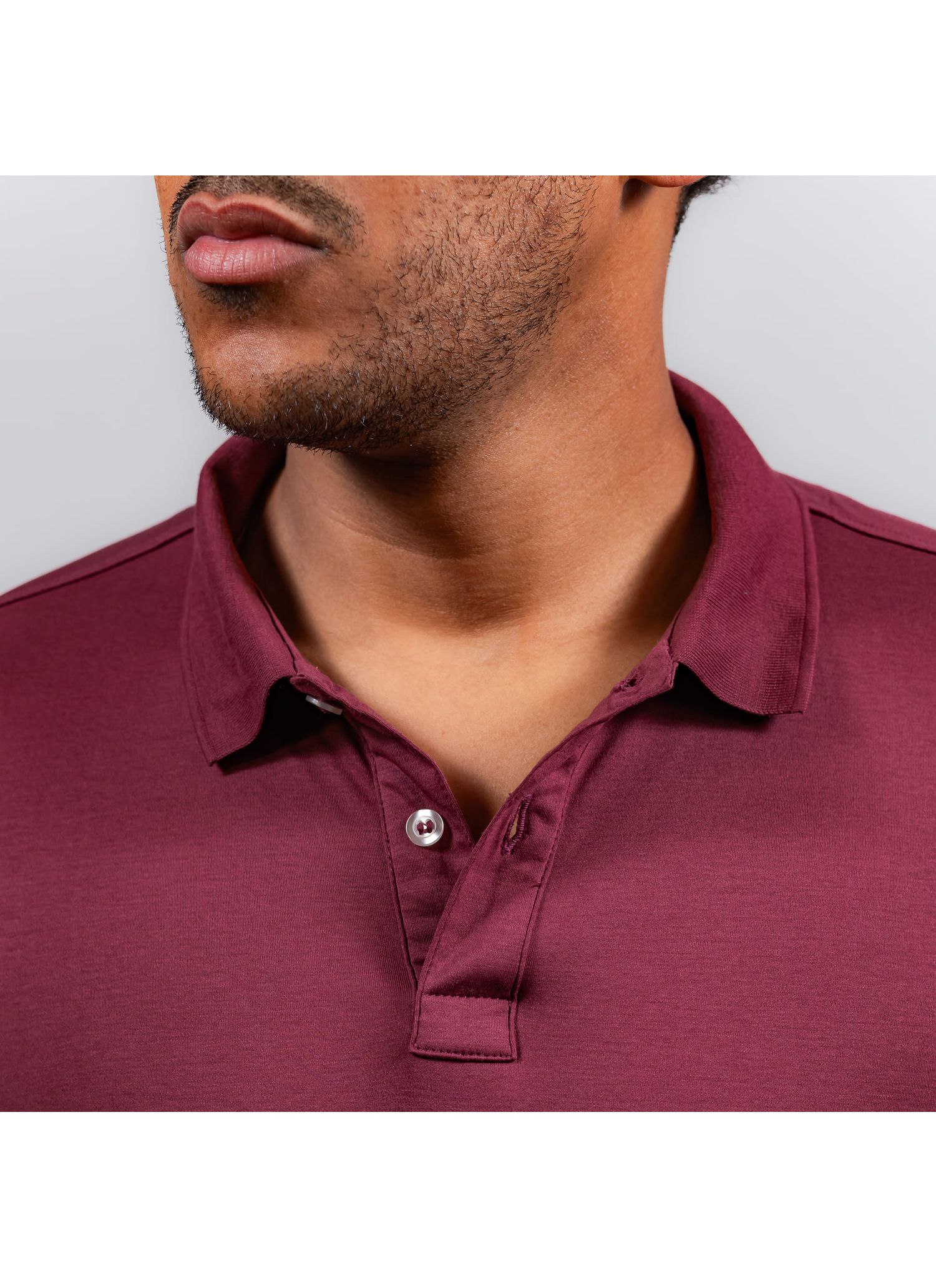 Polo Pima Duplo Stefano Vermelho Bordô