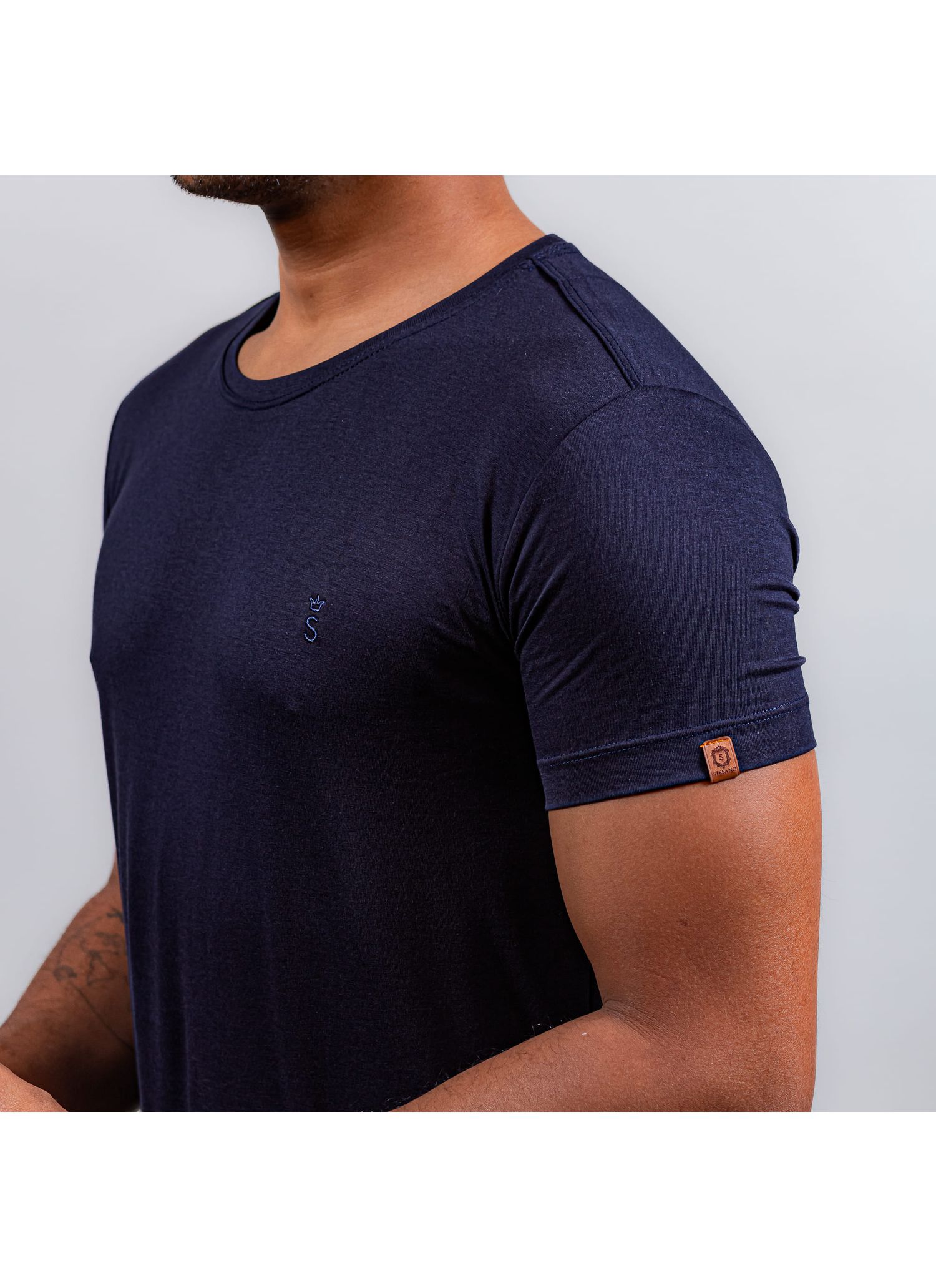 T-Shirt Pima Stefano Azul Marinho