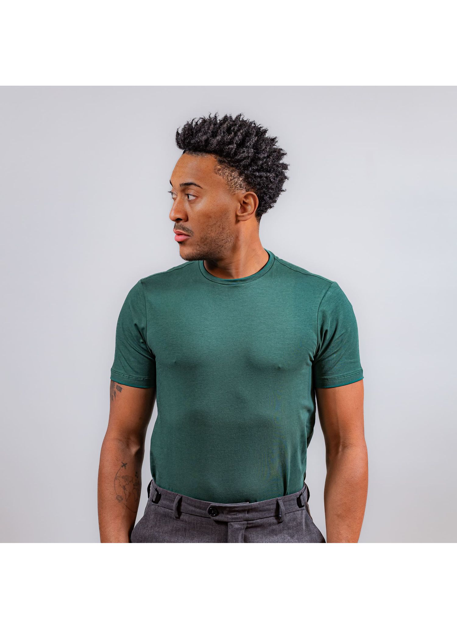 T-Shirt Pima Ufficio Verde Ste... - Stefano Store