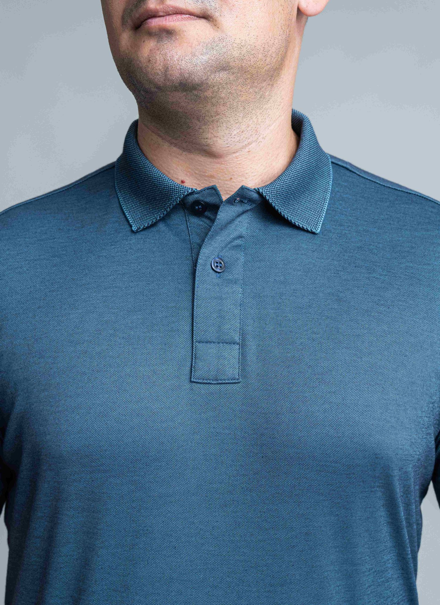 Polo Pima Tecnológica Azul Petróleo Stefano