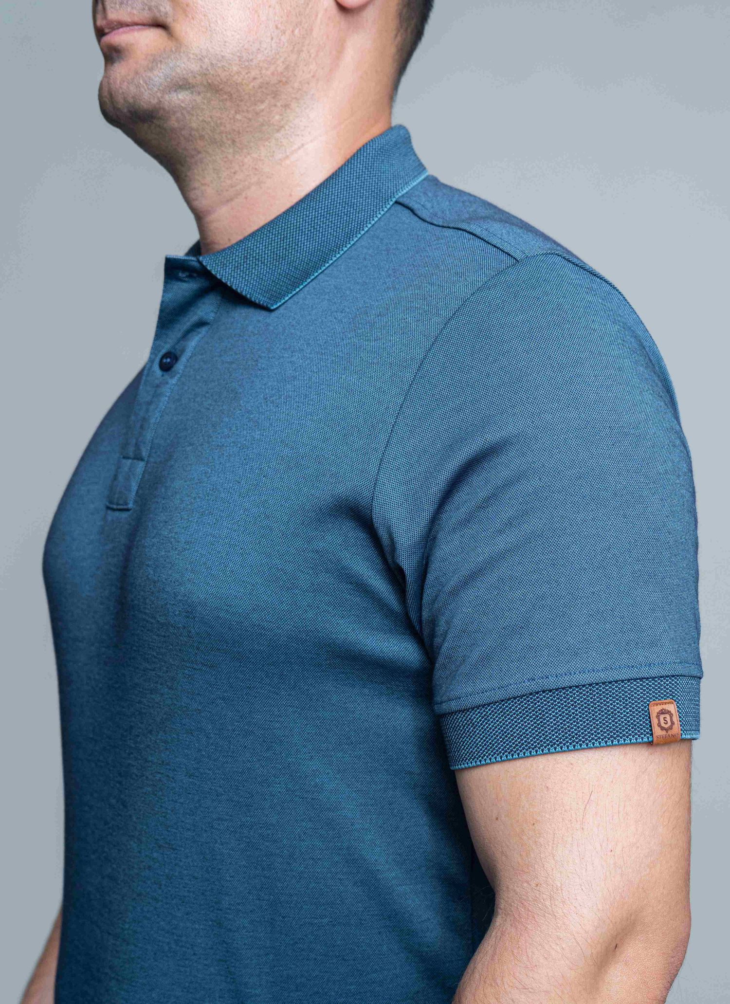 Polo Pima Tecnológica Azul Petróleo Stefano