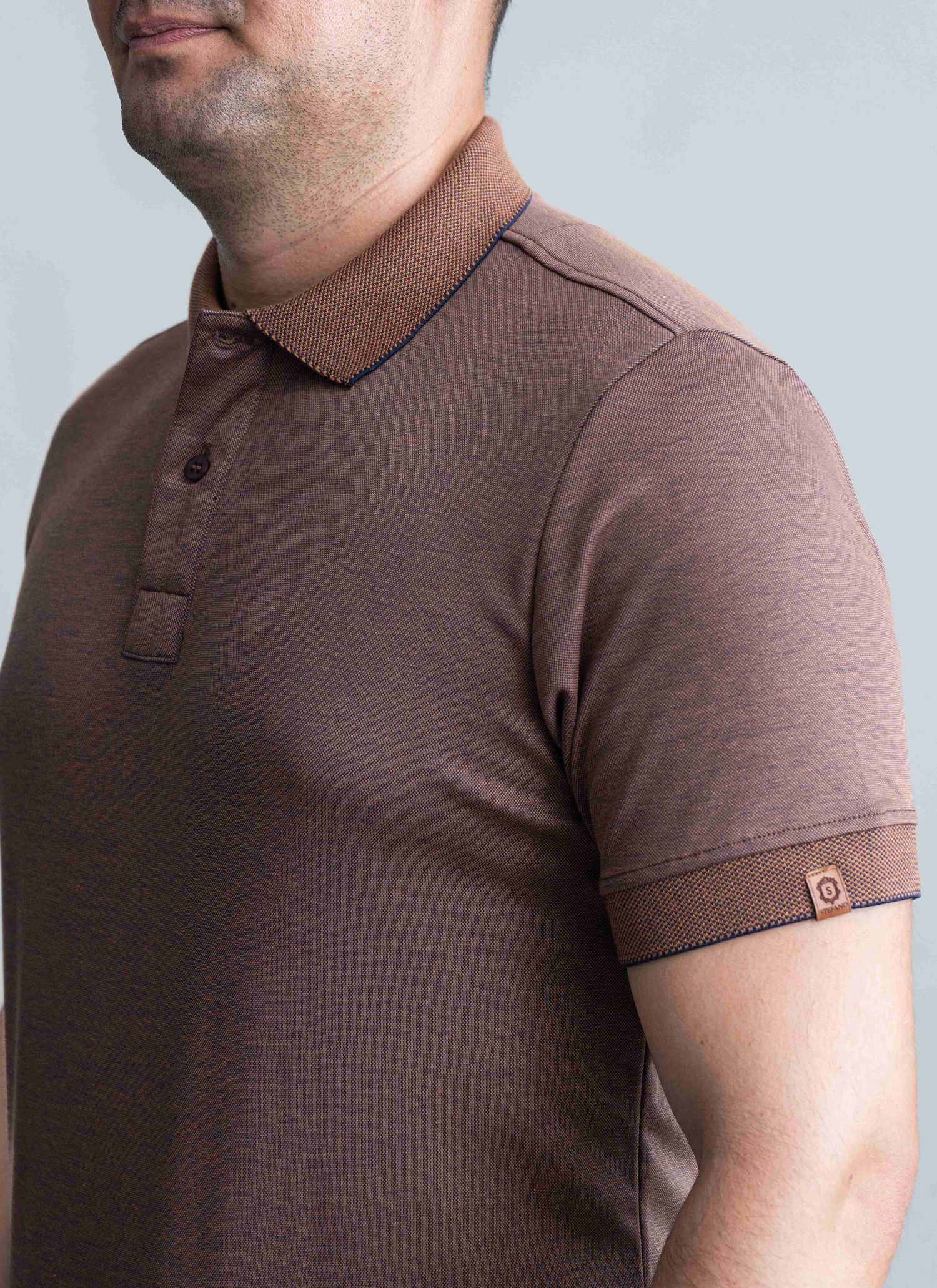 Polo Pima Tecnológica Marrom Stefano