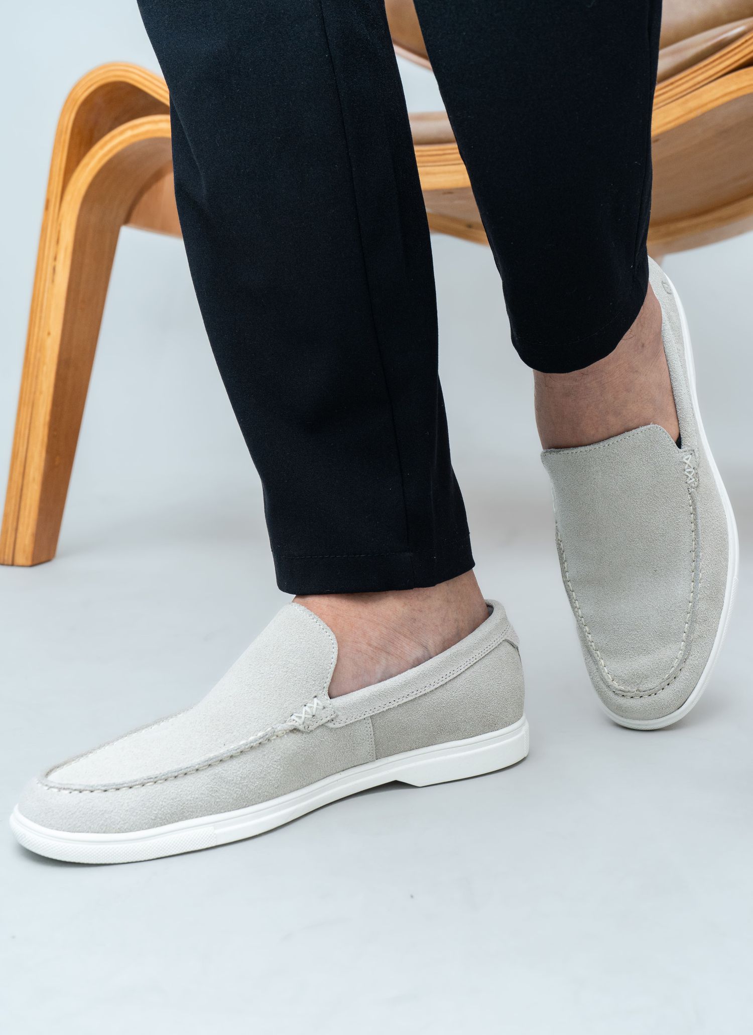 Mocassim Camurça Prime Walk Stefano Areia