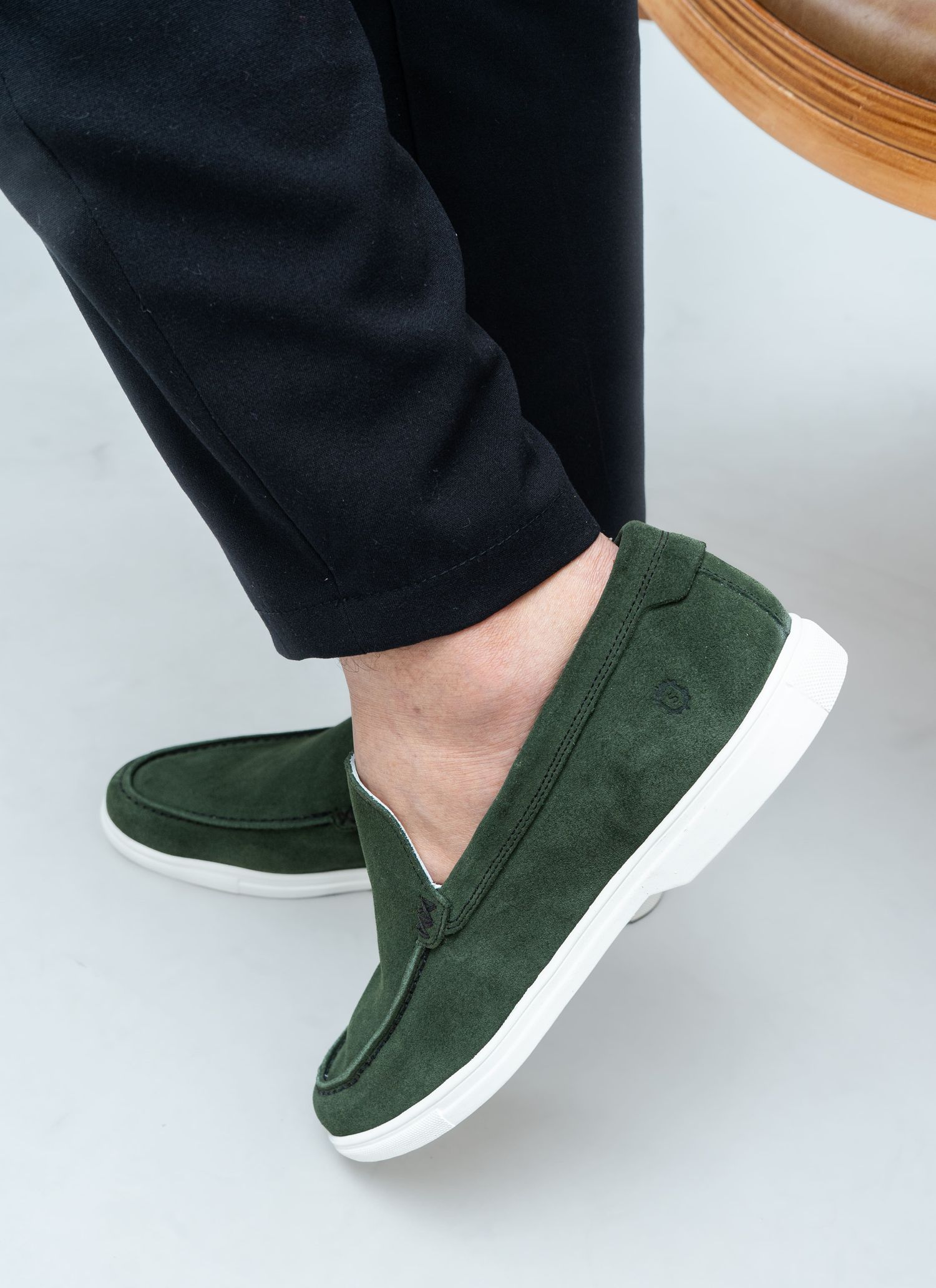 Mocassim Camurça Prime Walk Stefano Verde Musgo