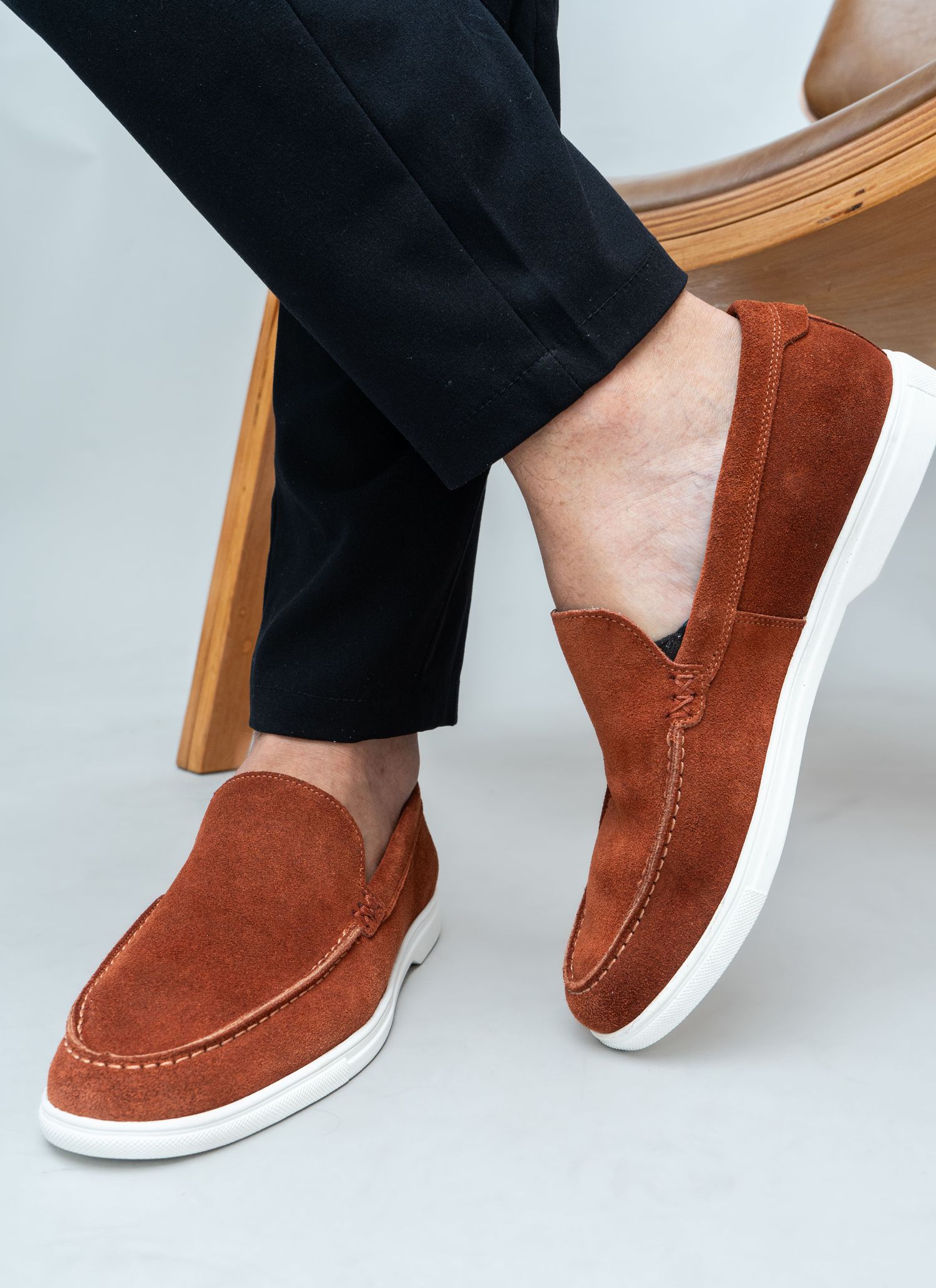 Mocassim Camurça Prime Walk Stefano Terracota
