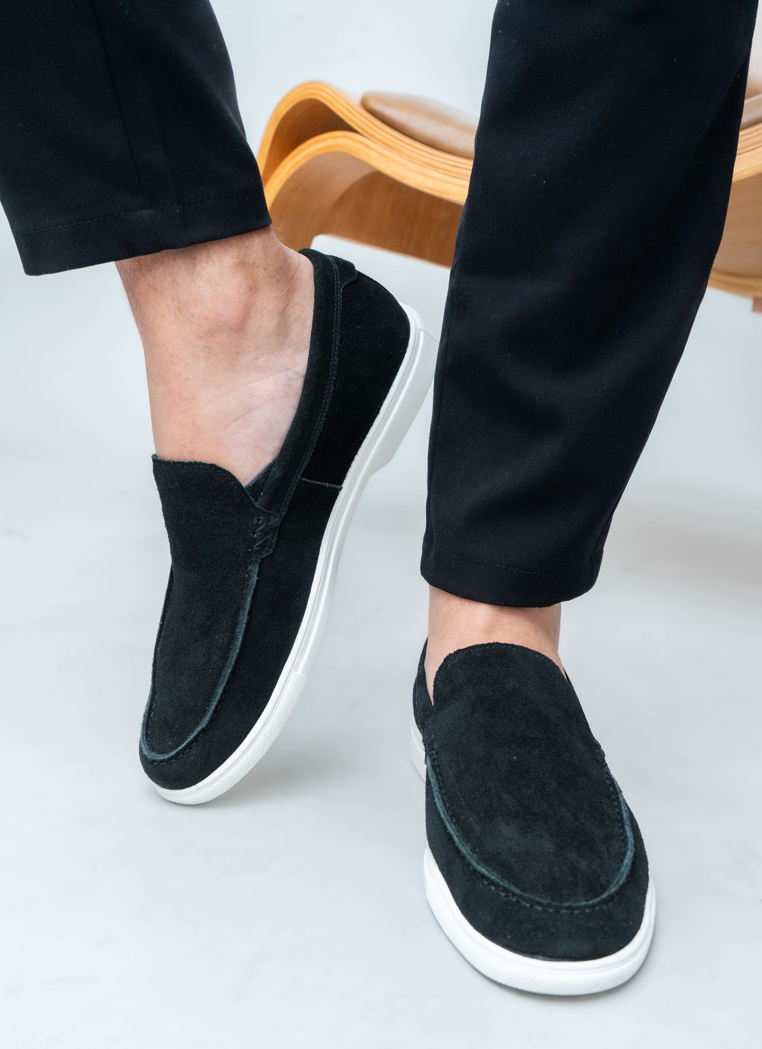 Mocassim Camurça Prime Walk Stefano Preto