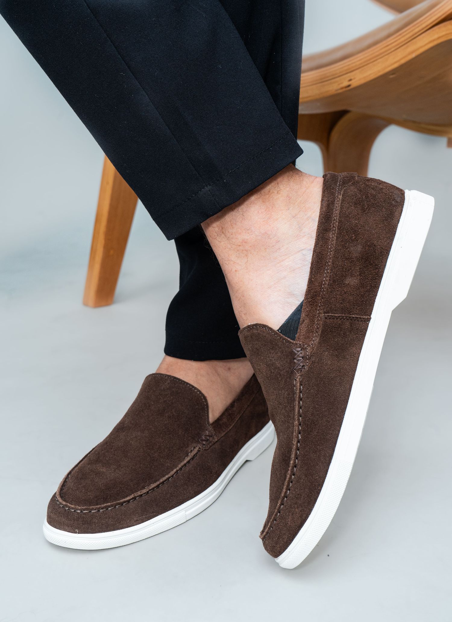 Mocassim Camurça Prime Walk Stefano Marrom