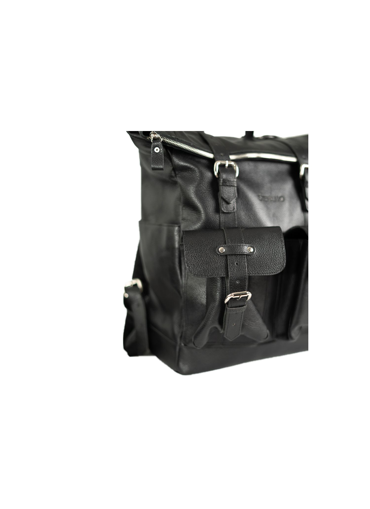 Mochila Stefano Harley Couro Carbenet Preto