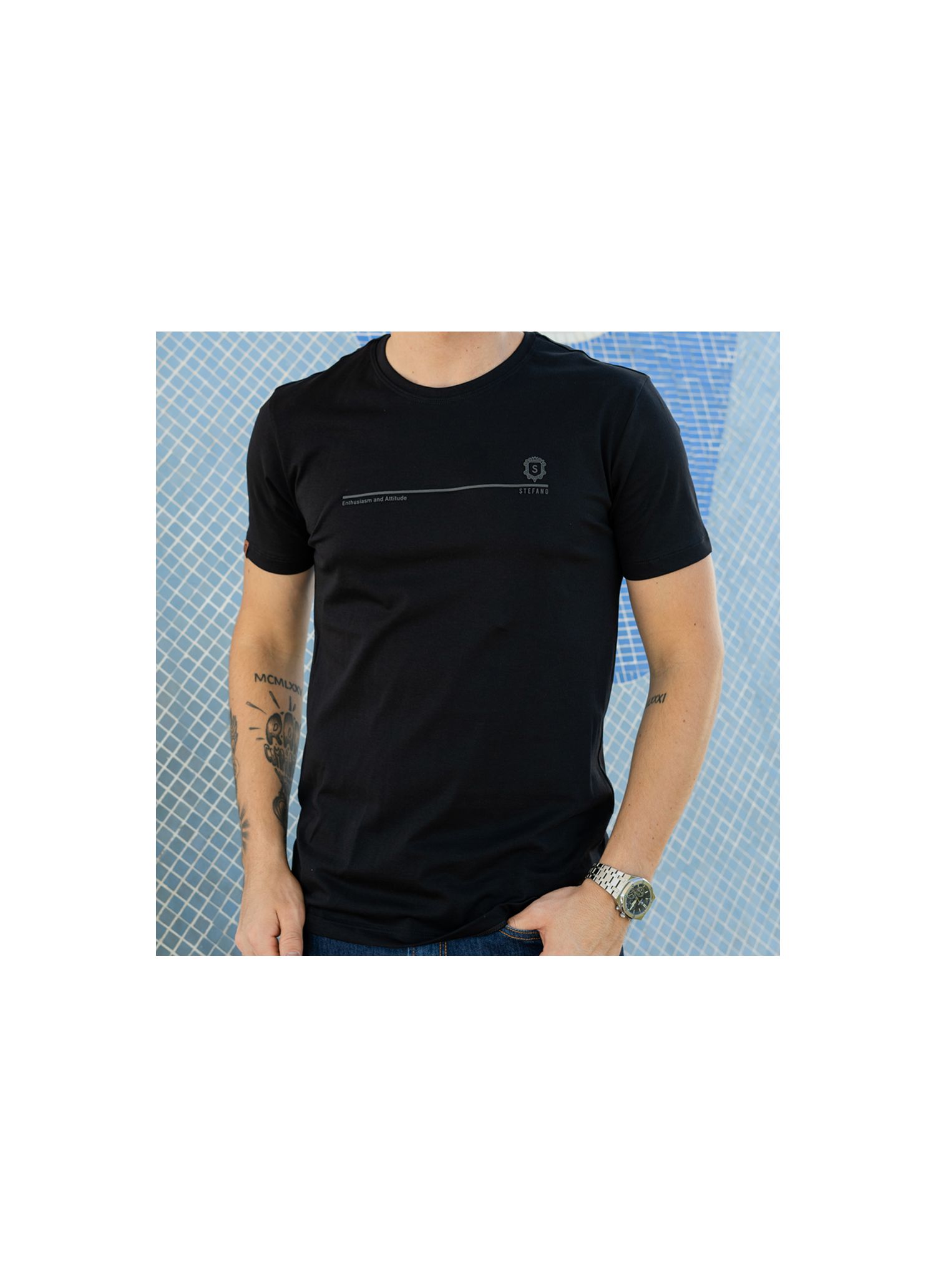 T-Shirt Pima Entusiasmo e Atit... - Stefano Store