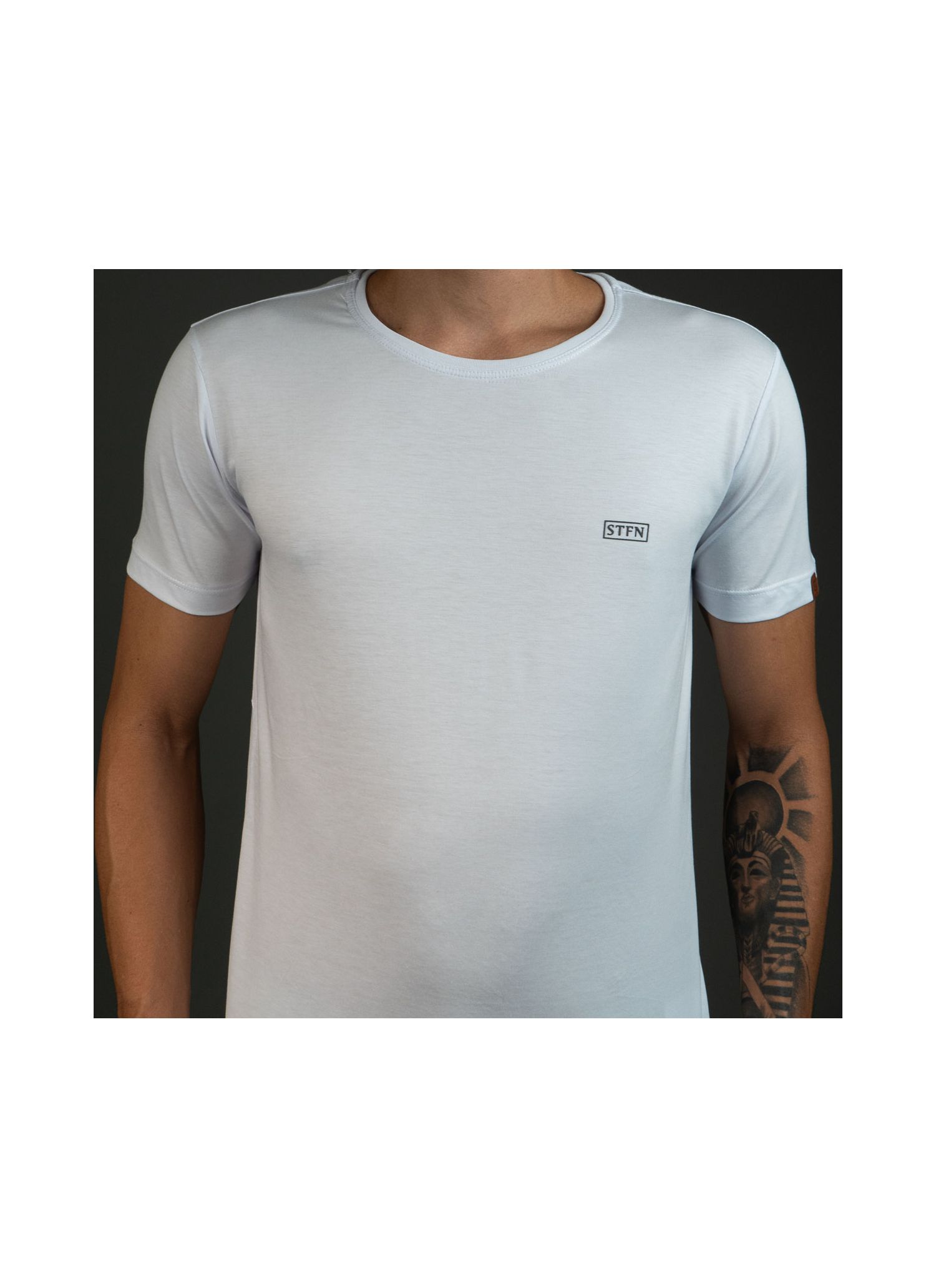 T-Shirt Pima Stefano Branca Em... - Stefano Store