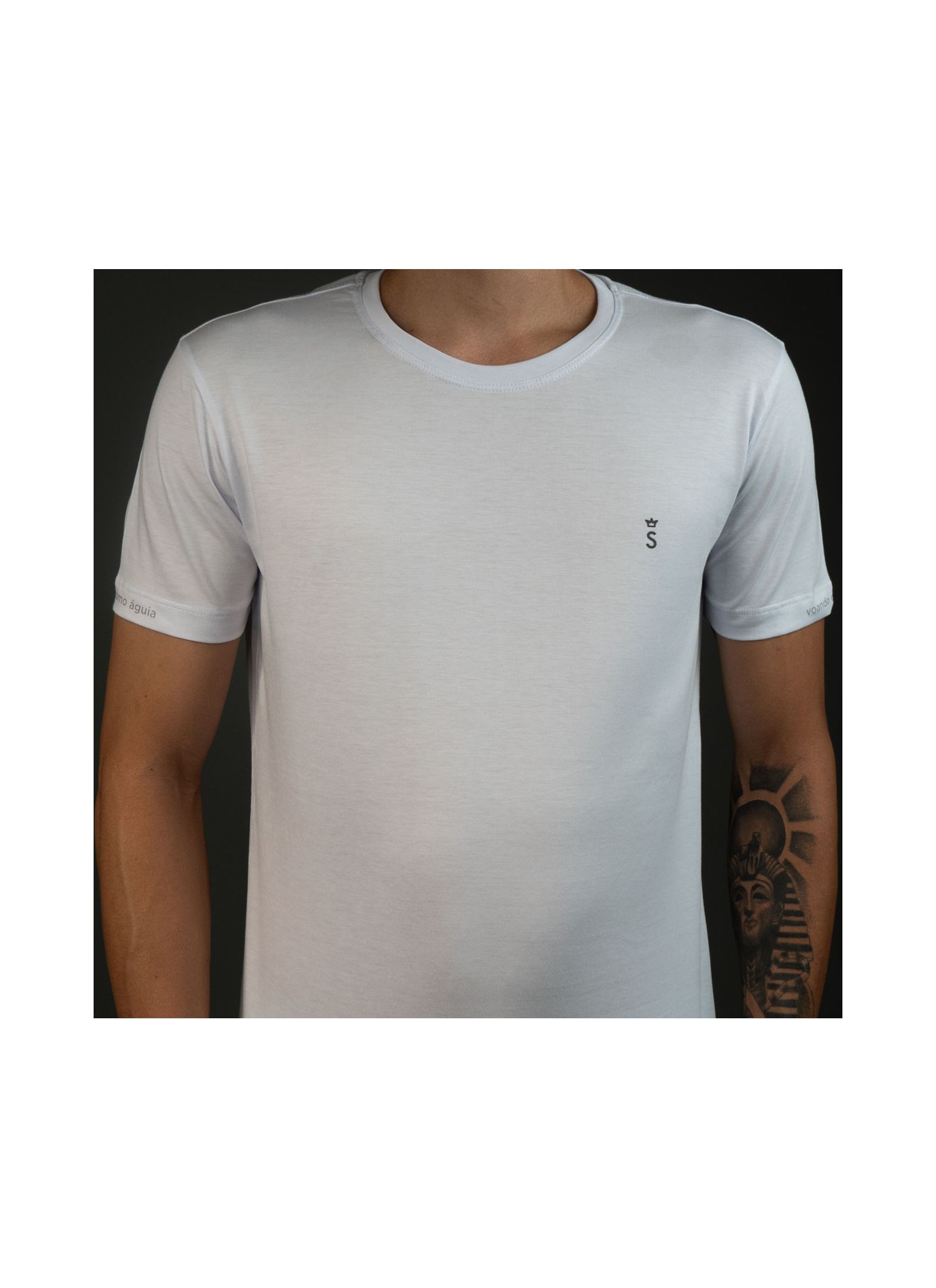 T-Shirt Pima Stefano Branca Em... - Stefano Store