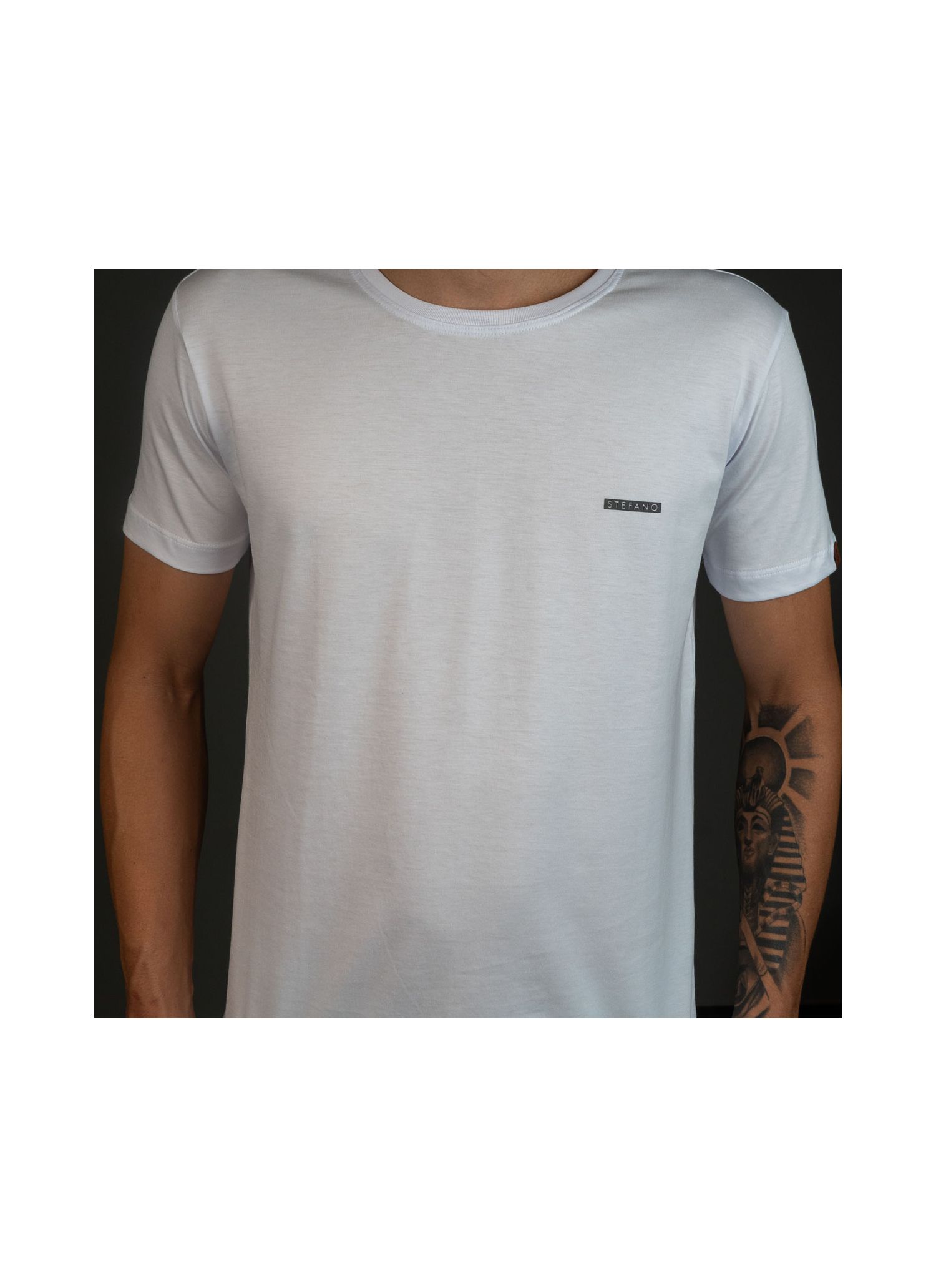 T-Shirt Pima Stefano Branca - Stefano Store