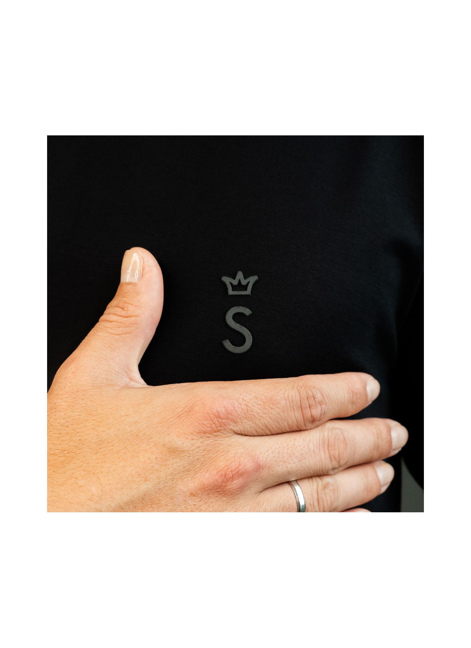 T-Shirt Pima Stefano Preta Emborrachada
