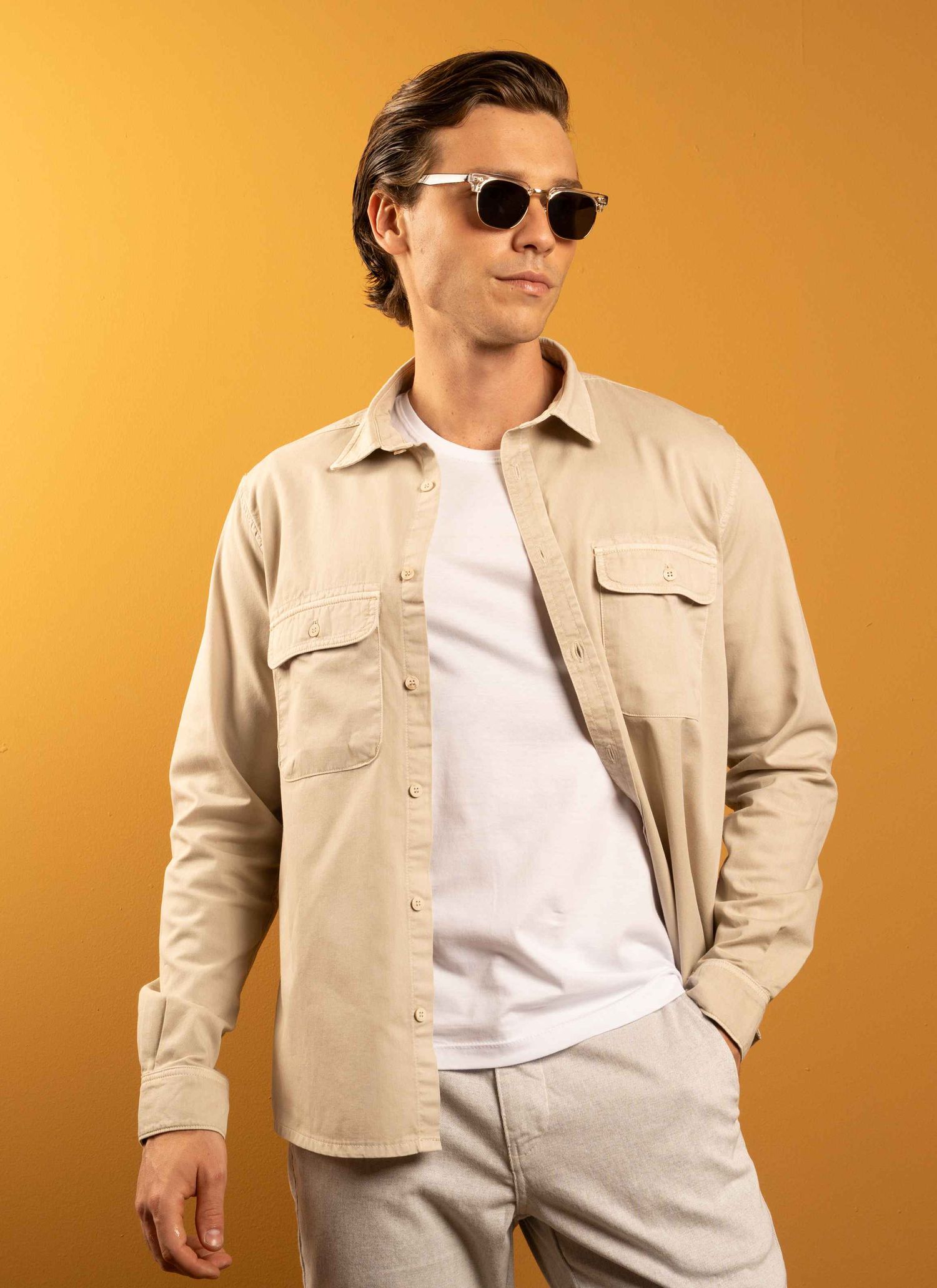 Camisa Nero Stefano Areia