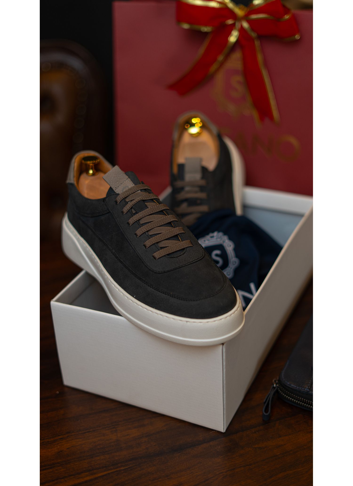 Sneaker Stefano Elite One Cinza Chumbo