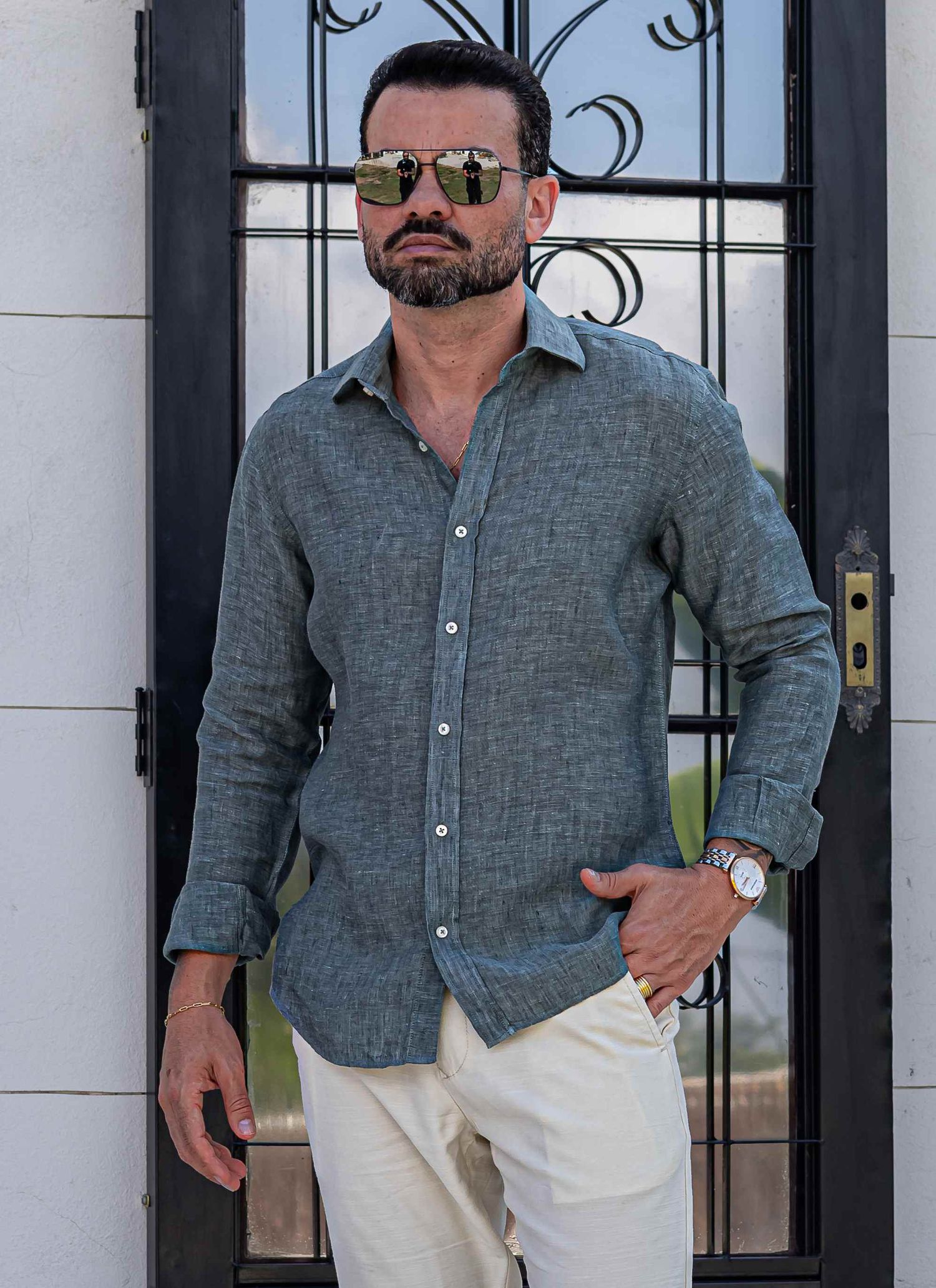 Camisa Stefano Linho italiano ... - Stefano Store