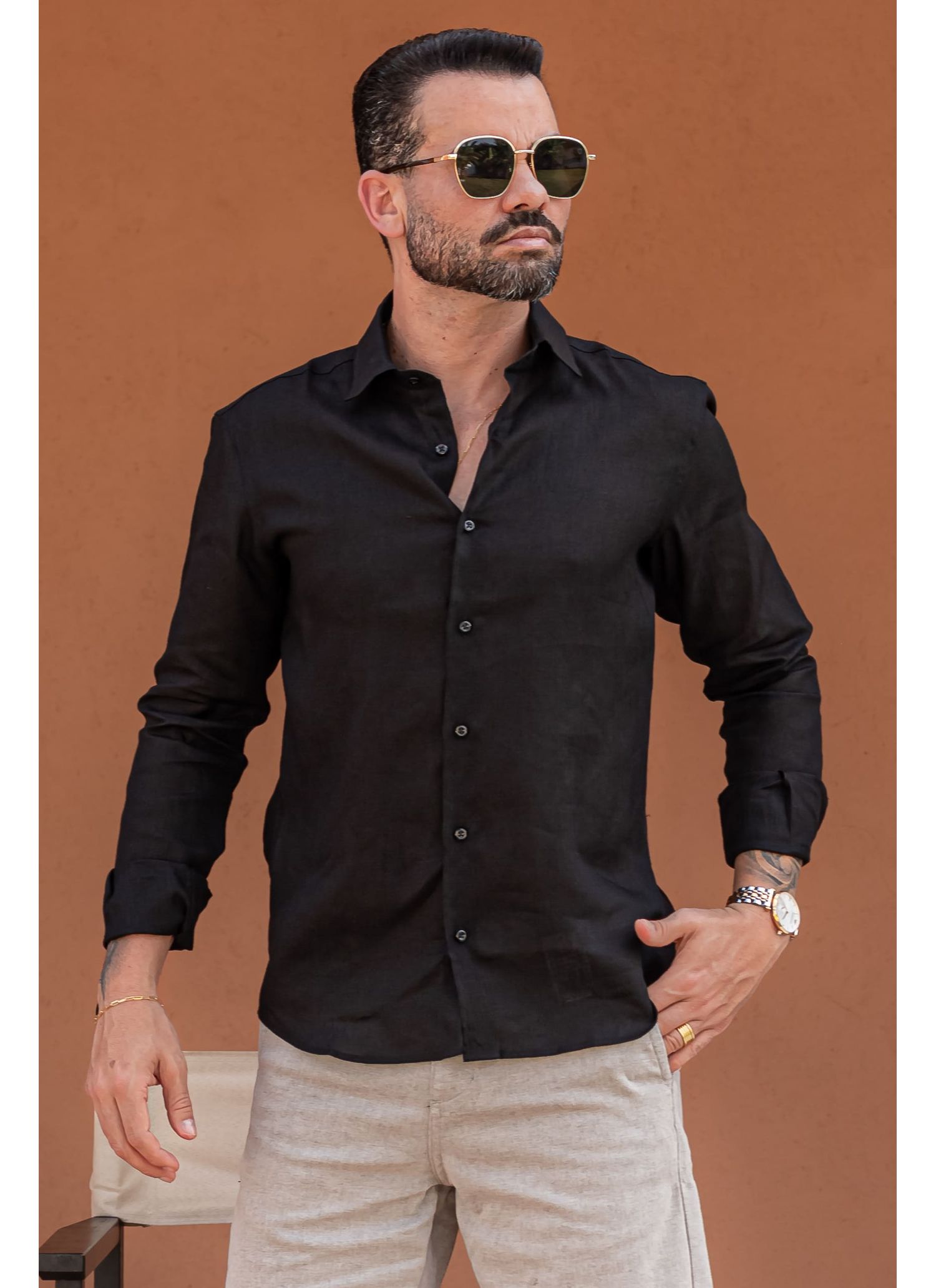 Camisa Stefano Linho Irlandês ... - Stefano Store