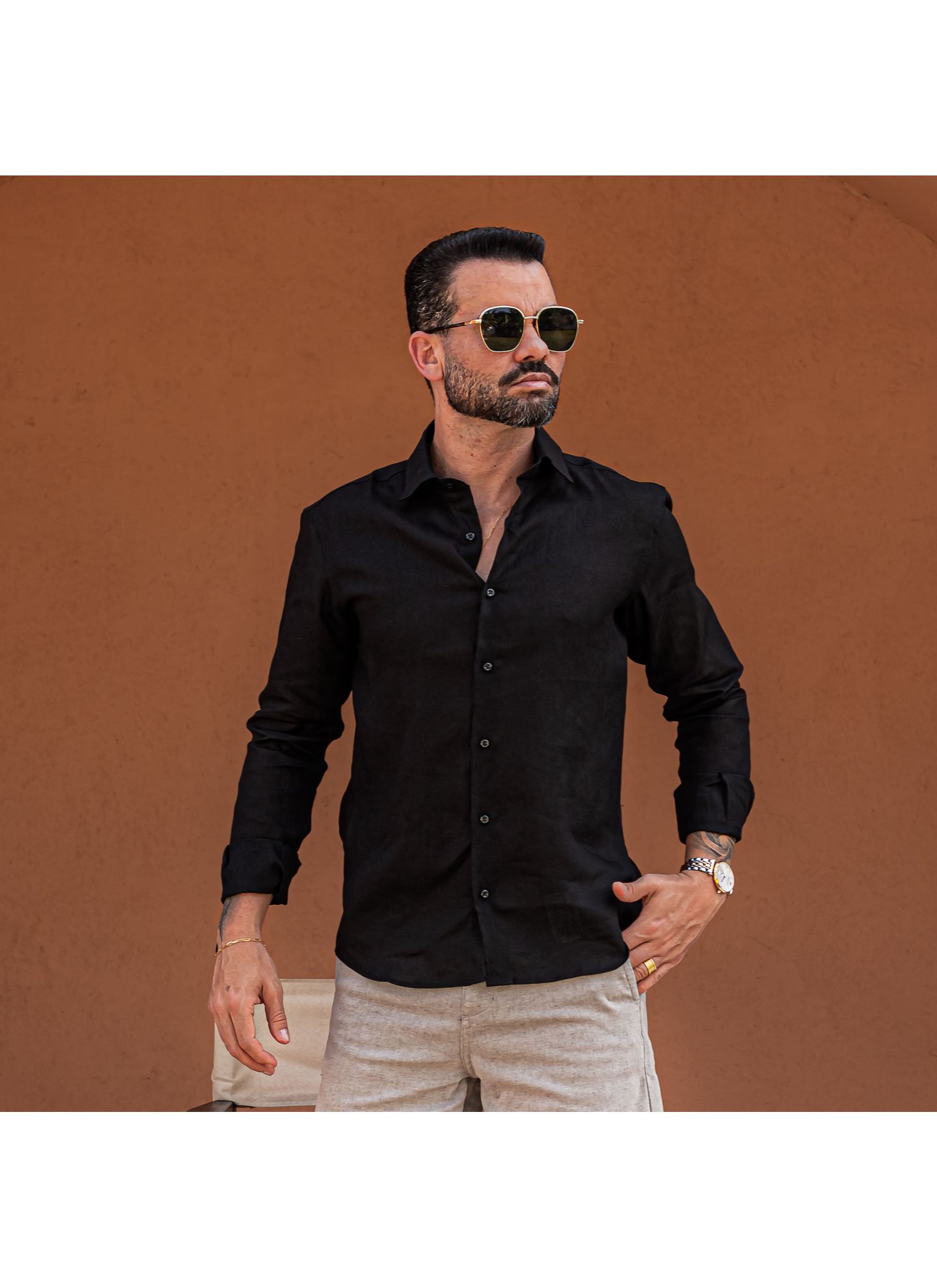 Camisa Stefano Linho Irlandês ... - Stefano Store